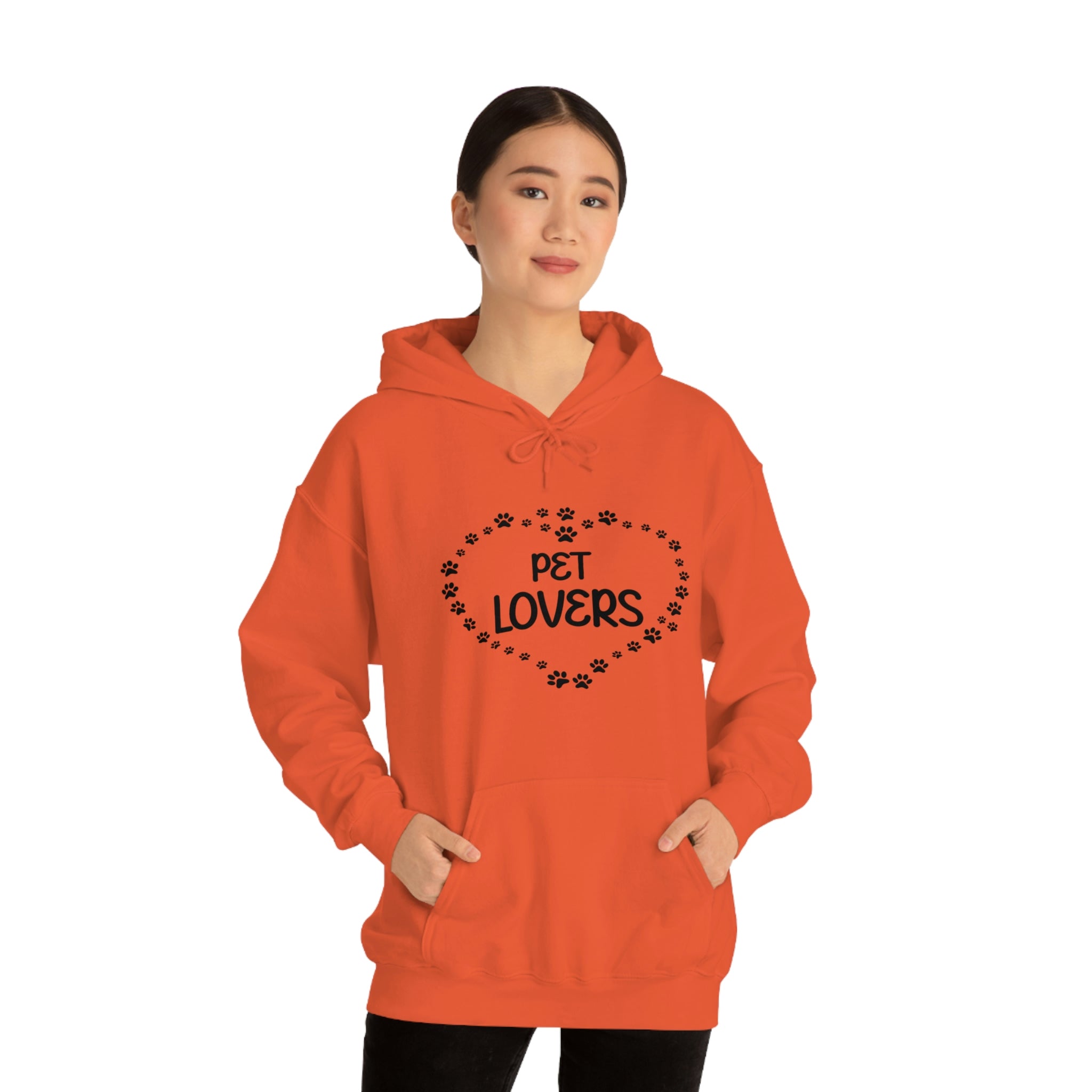 Pet Lovers With Paw Heart - Unisex Heavy Blend™ Hooded Sweatshirt