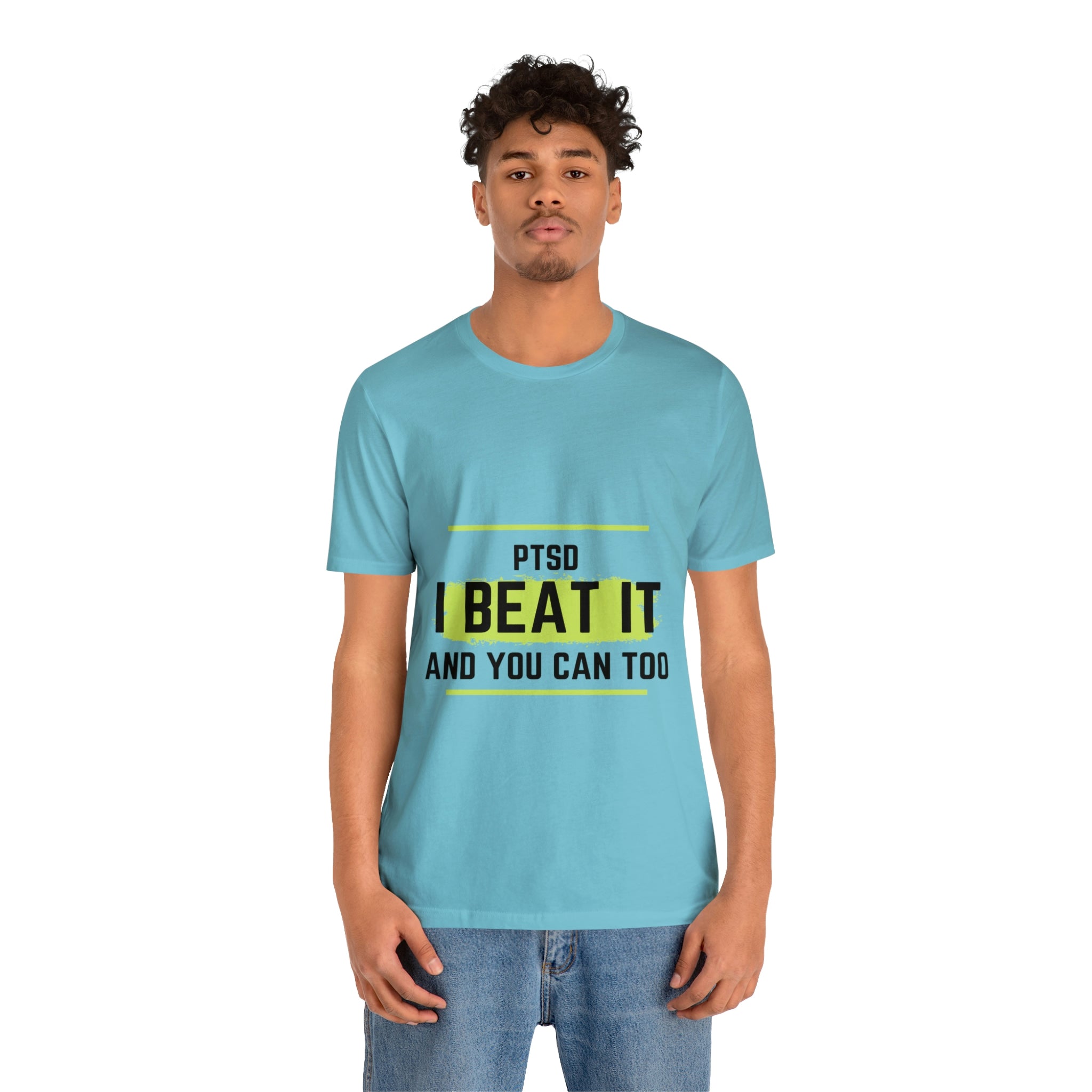 PTSD I Beat It You Can Too - Unisex Jersey Short Sleeve Tee