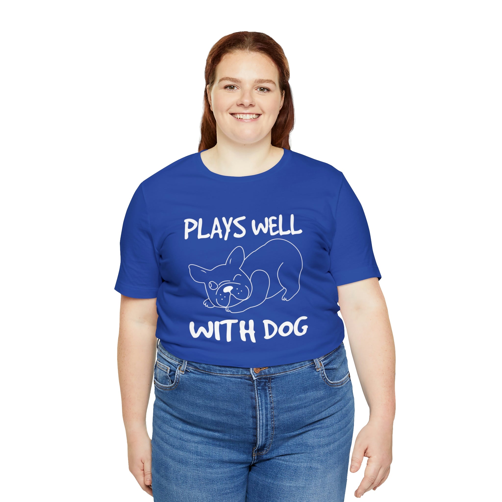 Plays Well With Dog - Unisex Jersey Short Sleeve Tee