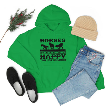 Horses Make Me Happy - Unisex Heavy Blend™ Hooded Sweatshirt