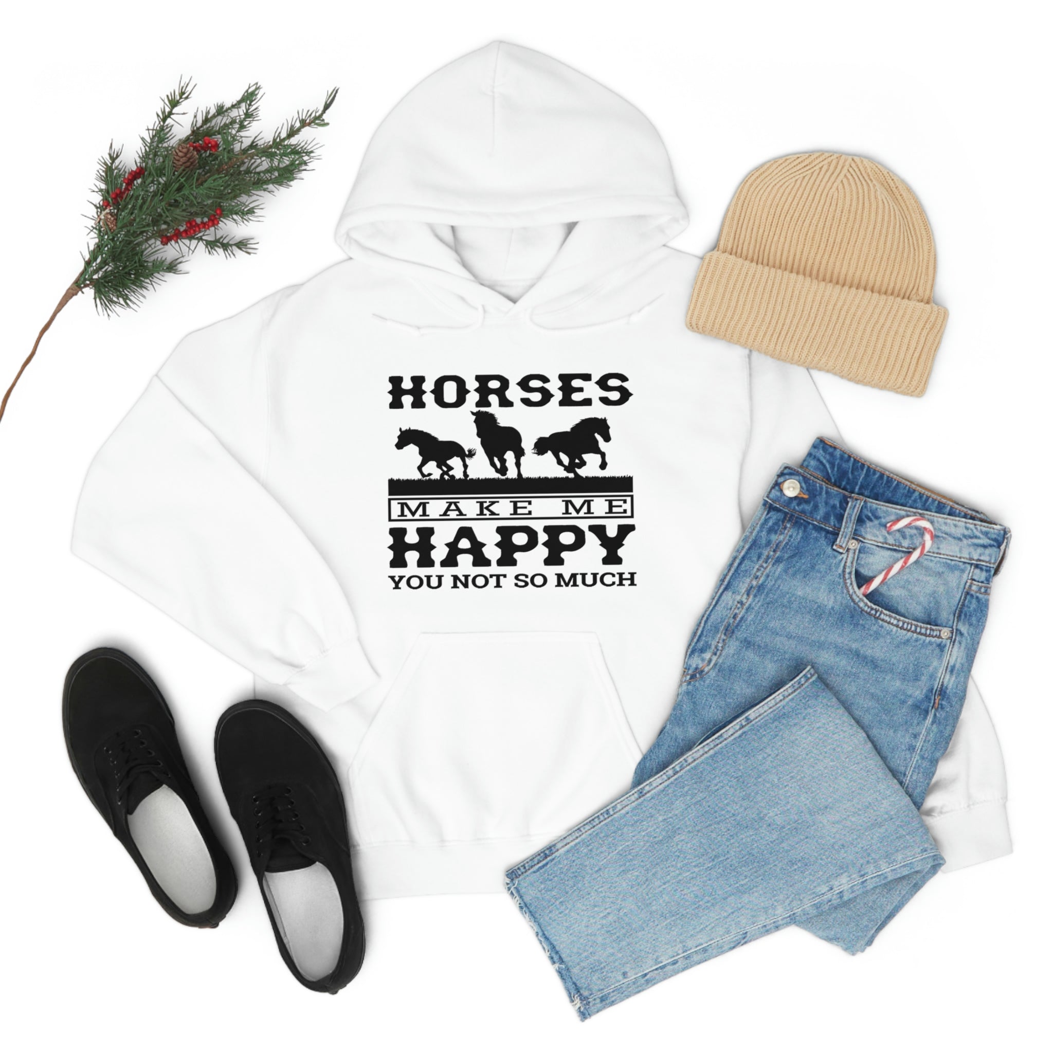 Horses Make Me Happy - Unisex Heavy Blend™ Hooded Sweatshirt