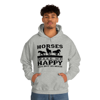 Horses Make Me Happy - Unisex Heavy Blend™ Hooded Sweatshirt