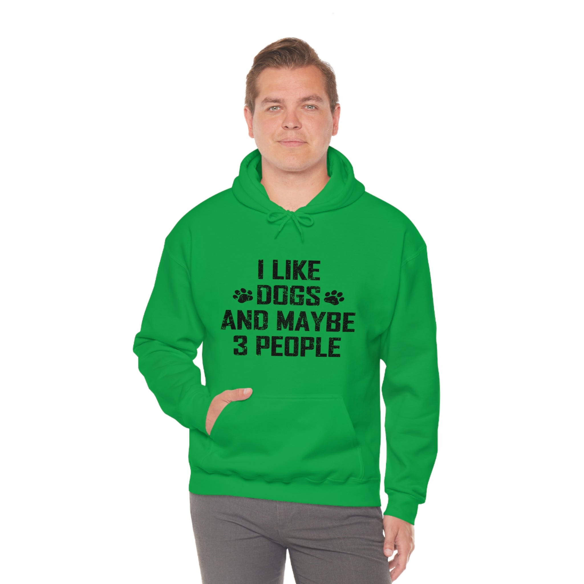 I Like Dogs &amp; Maybe 3 People - Unisex Heavy Blend™ Hooded Sweatshirt