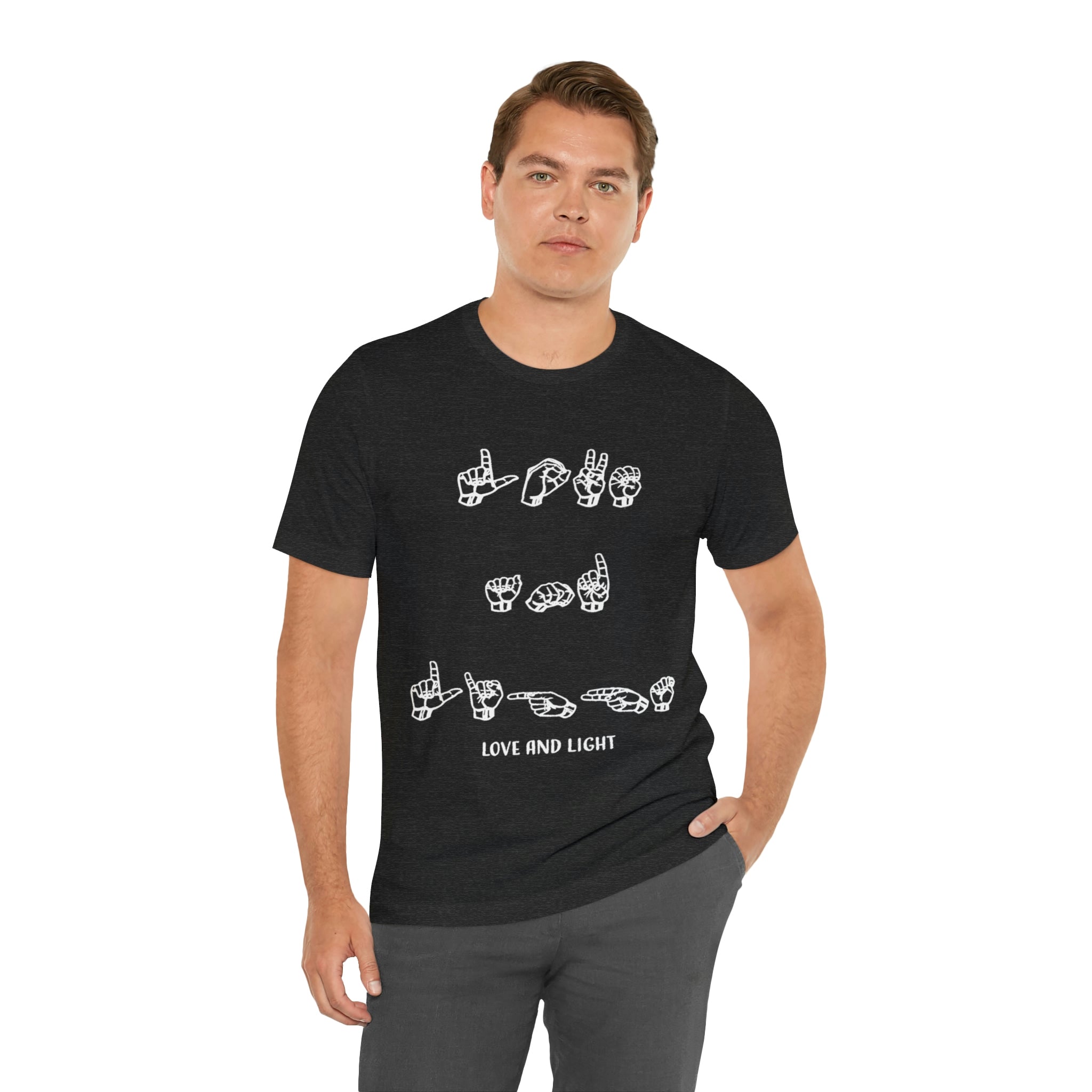 ASL Love And Light - Unisex Jersey Short Sleeve Tee