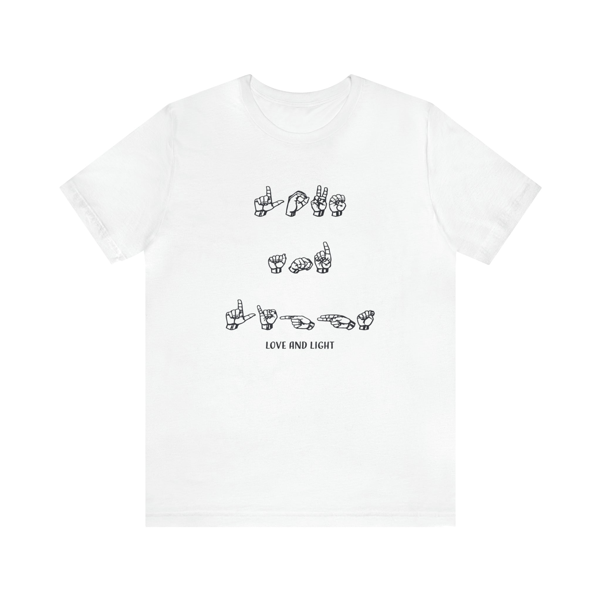 ASL Love And Light - Unisex Jersey Short Sleeve Tee