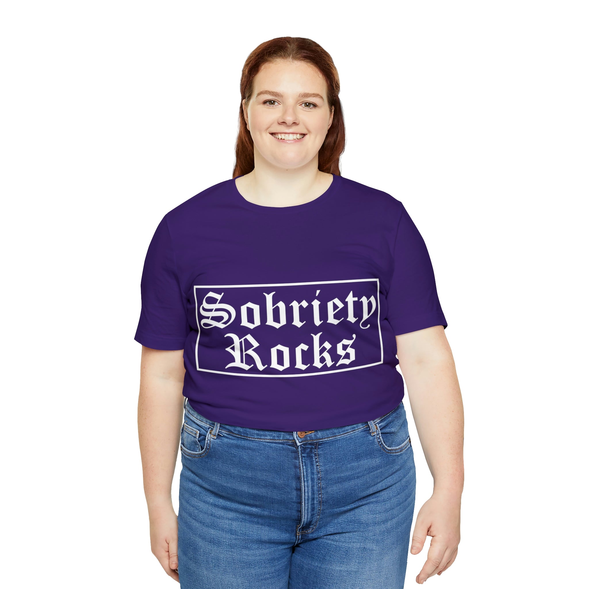 Sobriety Rocks - Unisex Jersey Short Sleeve Tee