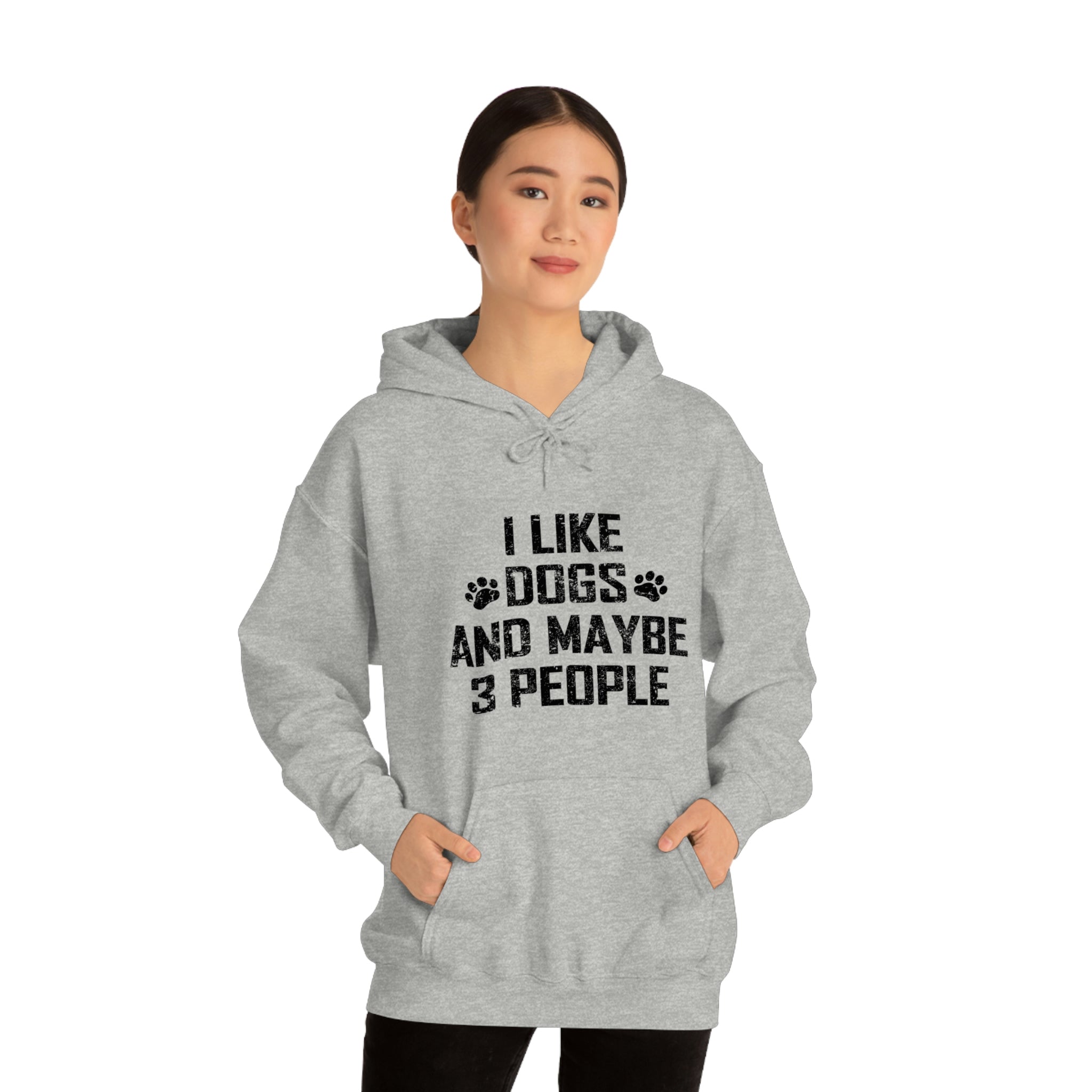 I Like Dogs &amp; Maybe 3 People - Unisex Heavy Blend™ Hooded Sweatshirt