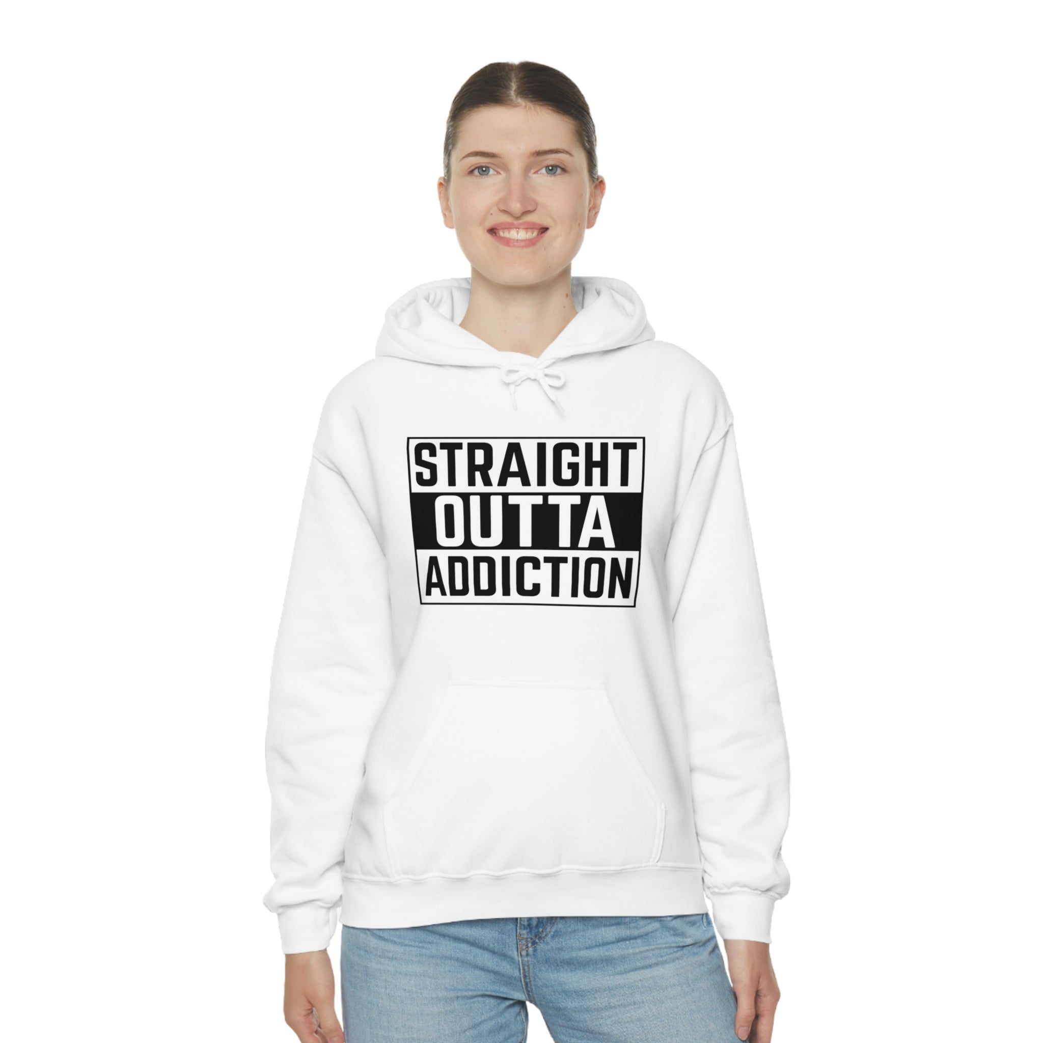 Straight Outta Addiction - Unisex Heavy Blend™ Hooded Sweatshirt