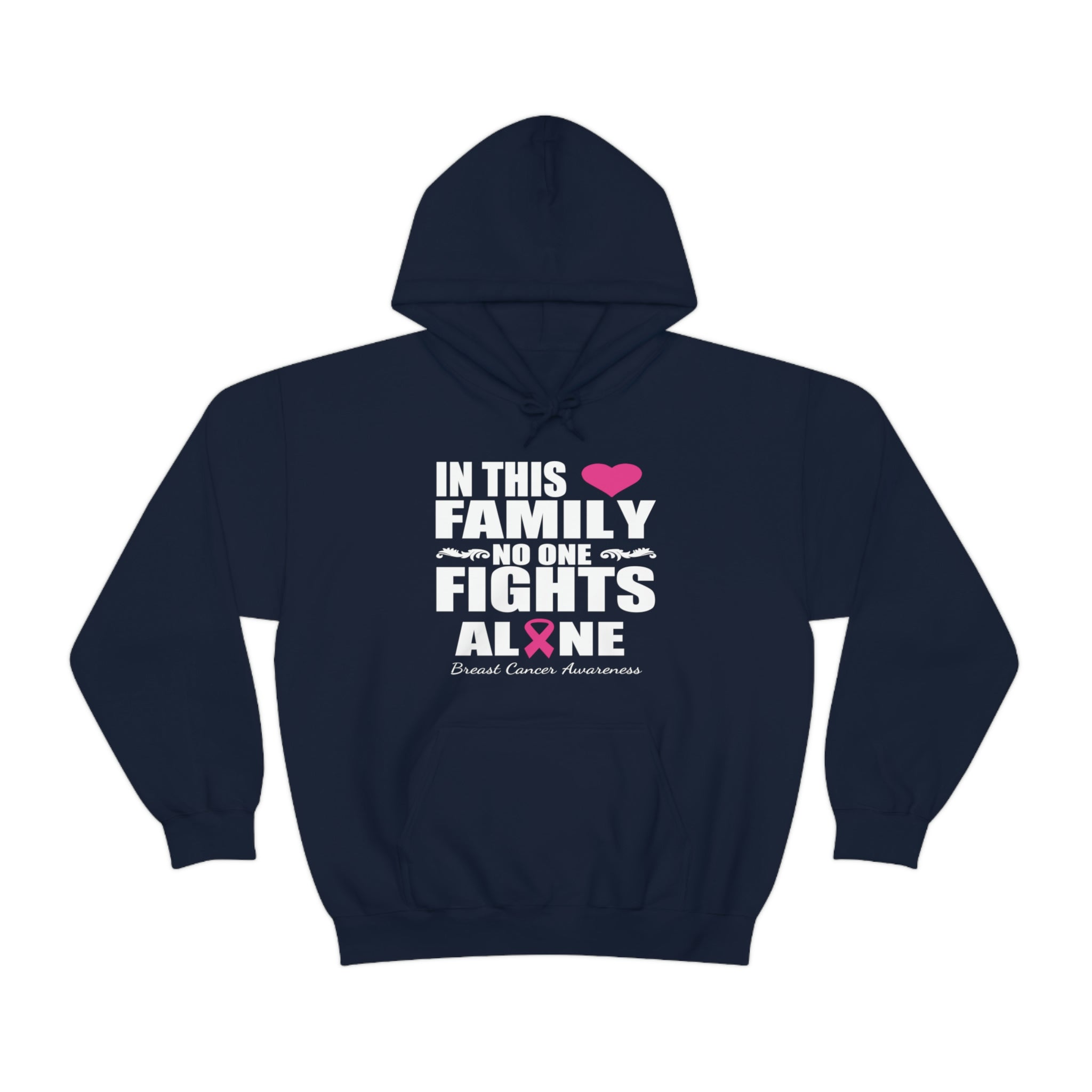 In This Family No One Fights Alone - Unisex Heavy Blend™ Hooded Sweatshirt