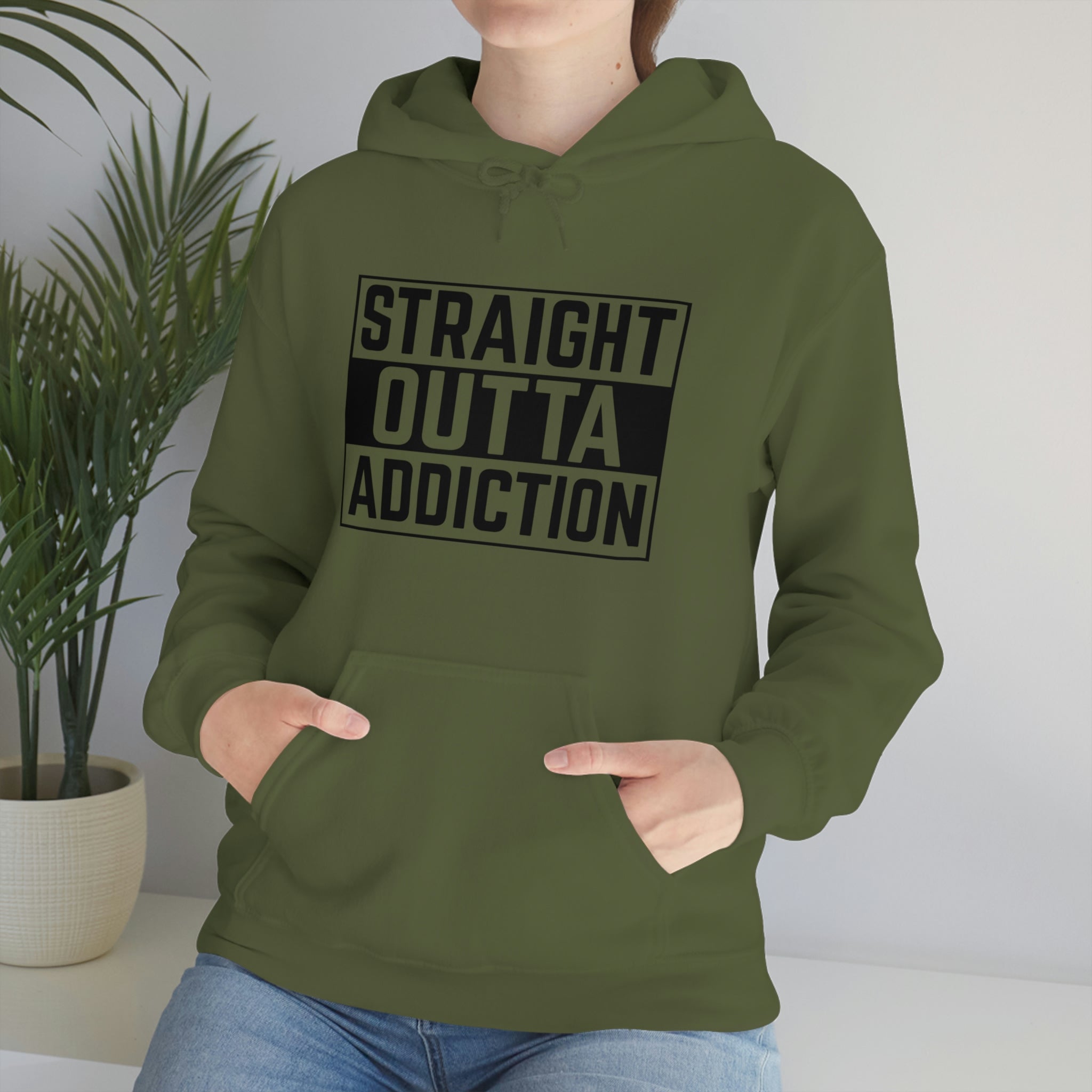 Straight Outta Addiction - Unisex Heavy Blend™ Hooded Sweatshirt