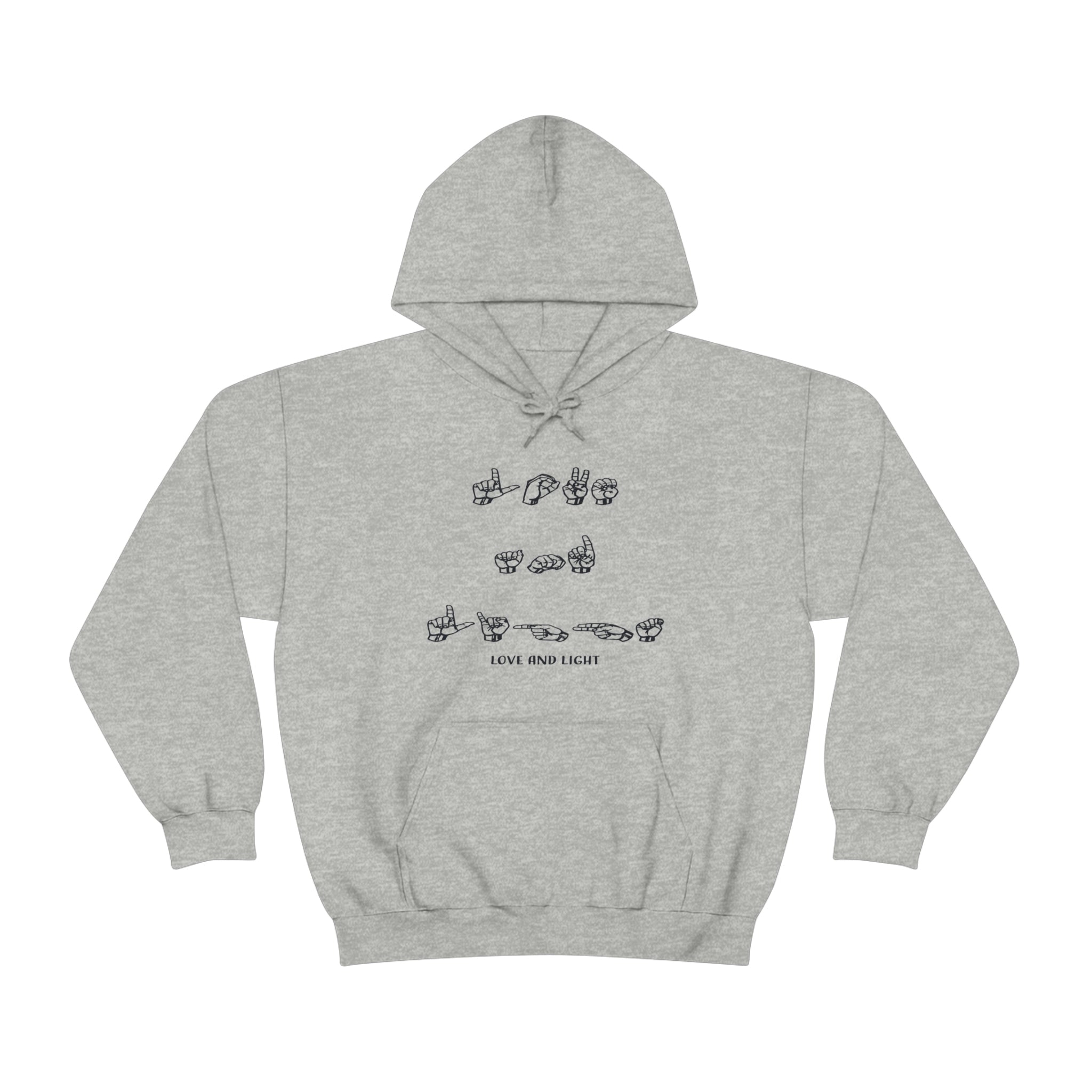 ASL - Love &amp; Light - Unisex Heavy Blend™ Hooded Sweatshirt