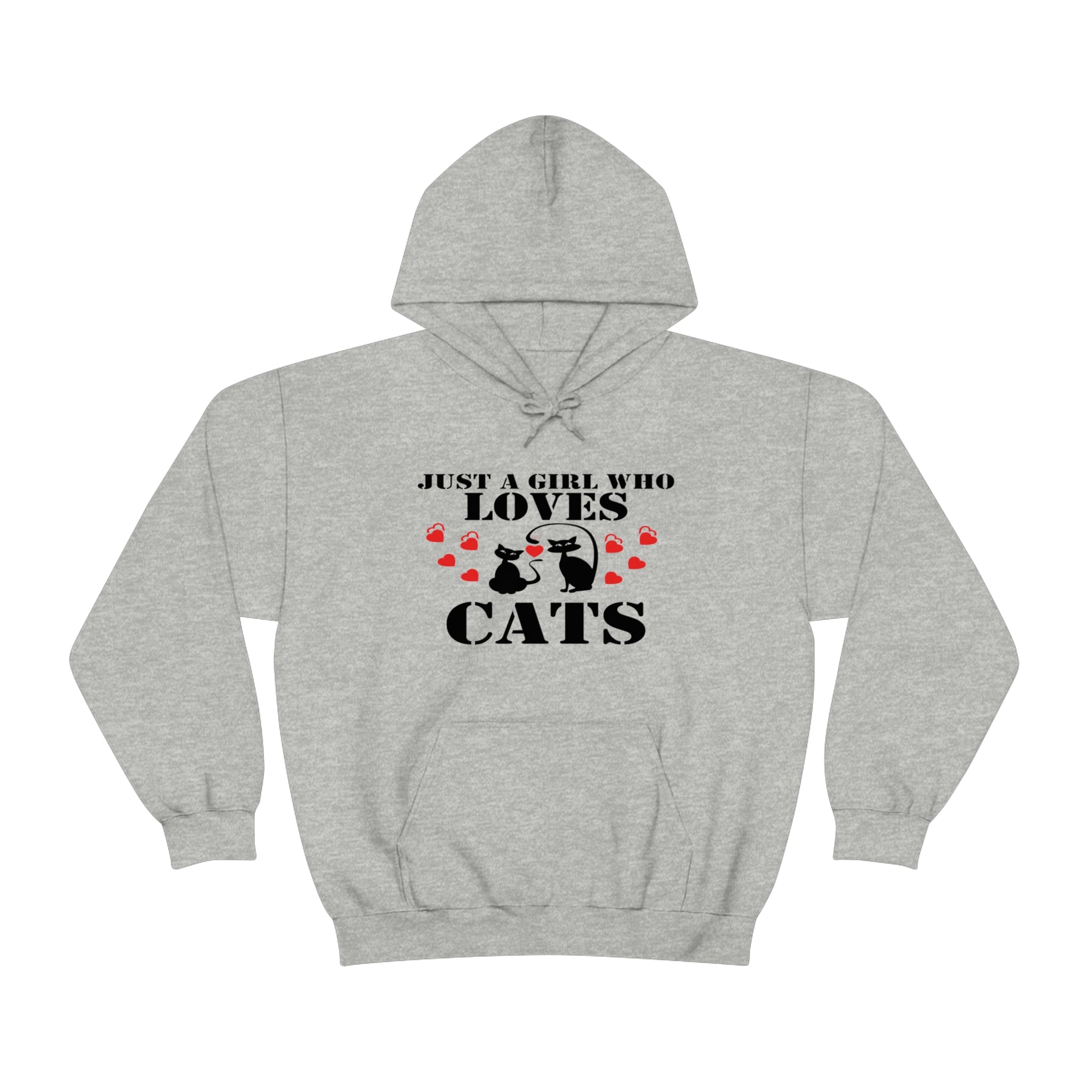 Just a Girl Who Loves Cats - Unisex Heavy Blend™ Hooded Sweatshirt