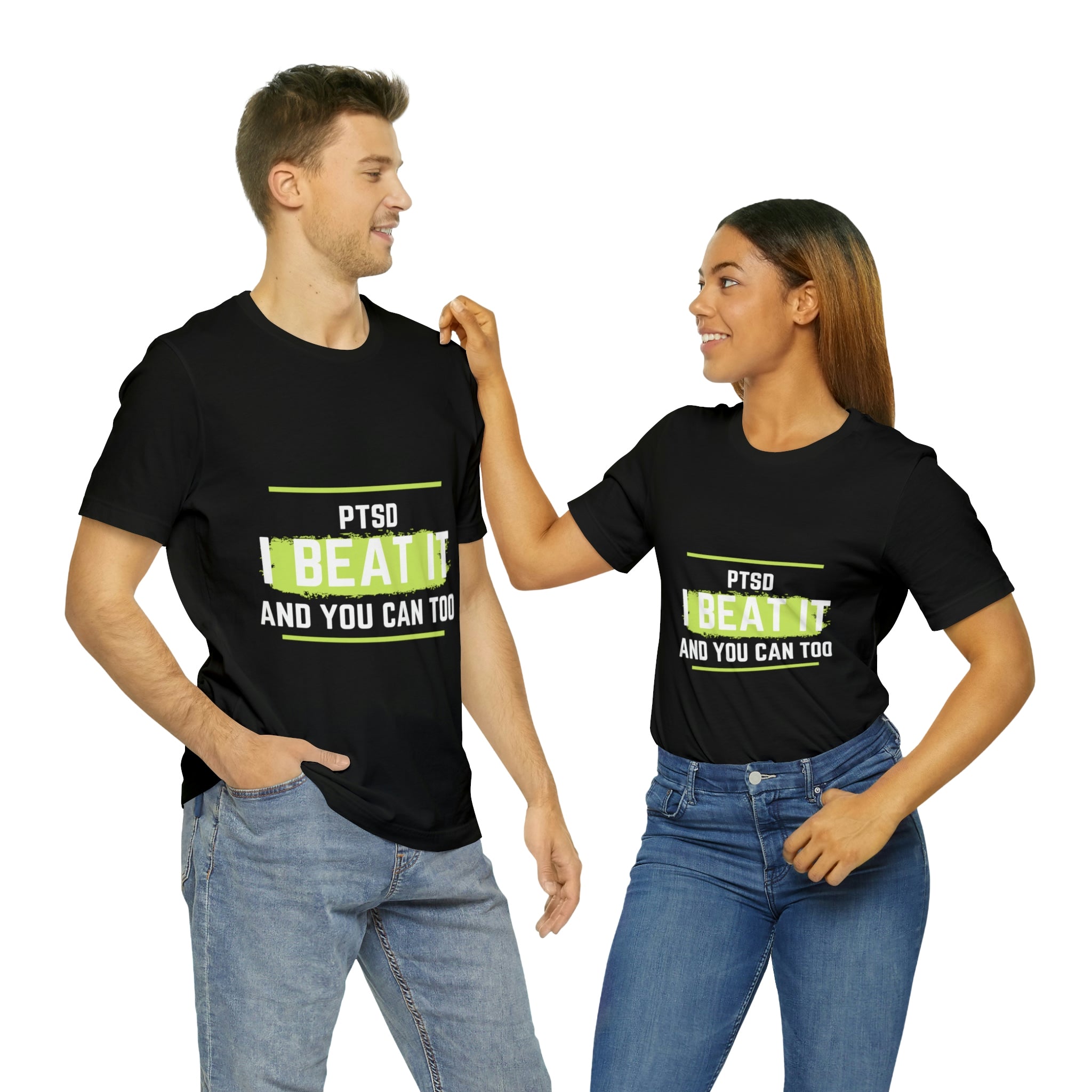 PTSD I Beat It You Can Too - Unisex Jersey Short Sleeve Tee