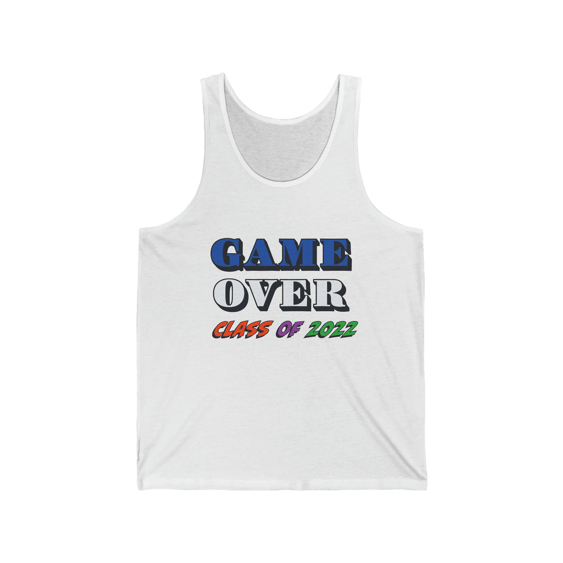 Game Over With Class Year Customizable - Unisex Jersey Tank Top