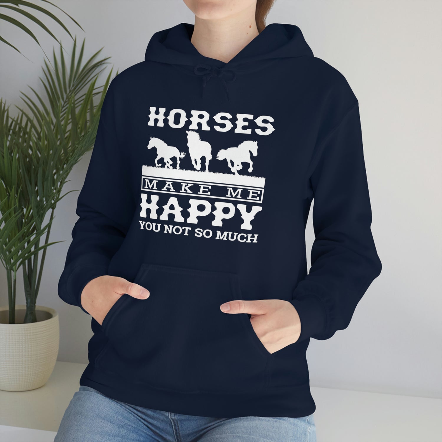 Horses Make Me Happy - Unisex Heavy Blend™ Hooded Sweatshirt