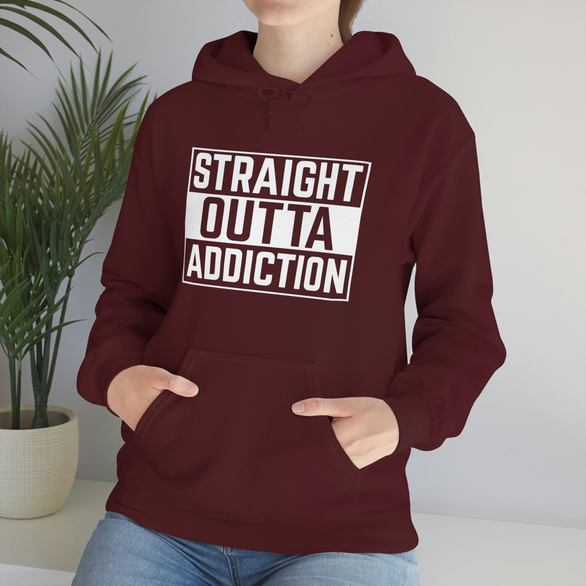 Straight Outta Addiction - Unisex Heavy Blend™ Hooded Sweatshirt