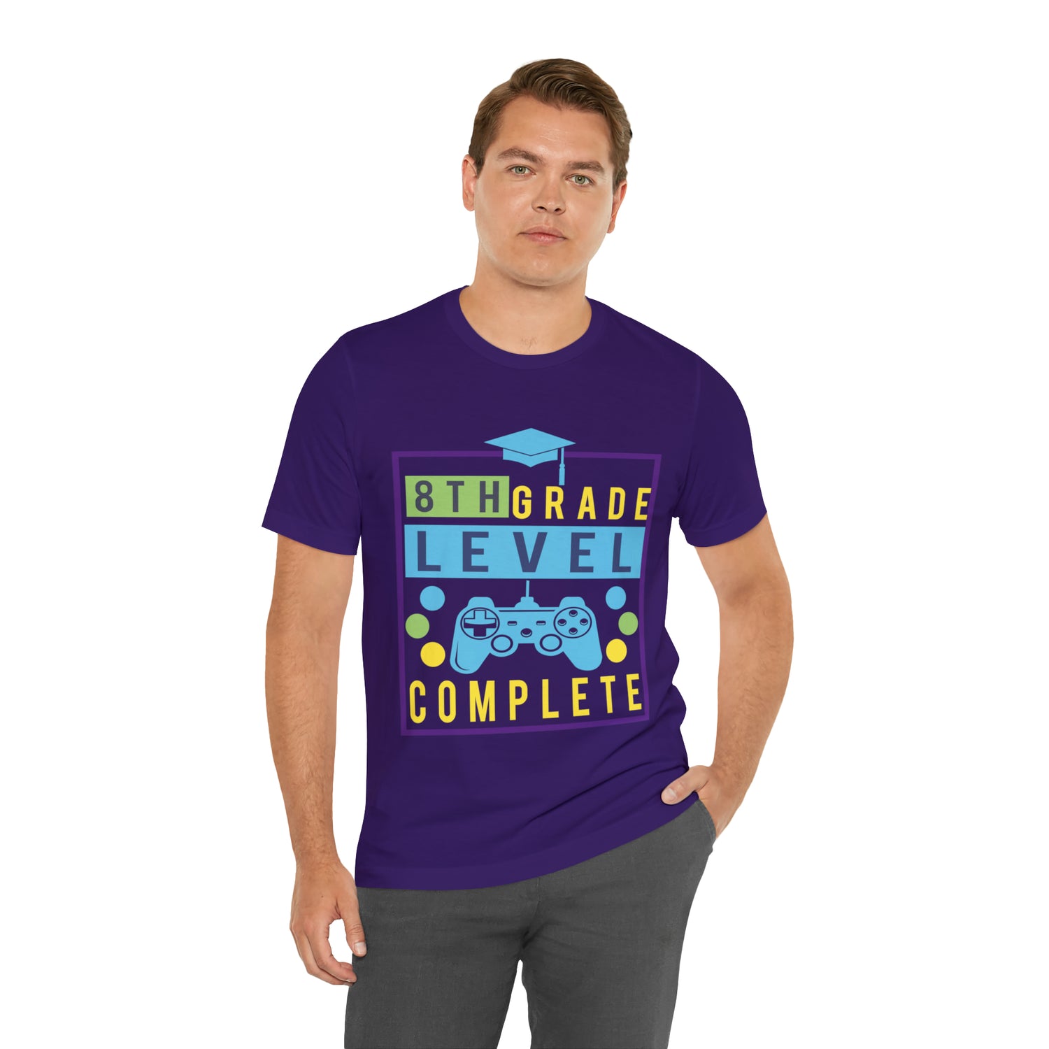 8th Grade Level Complete - Unisex Jersey Short Sleeve Tee