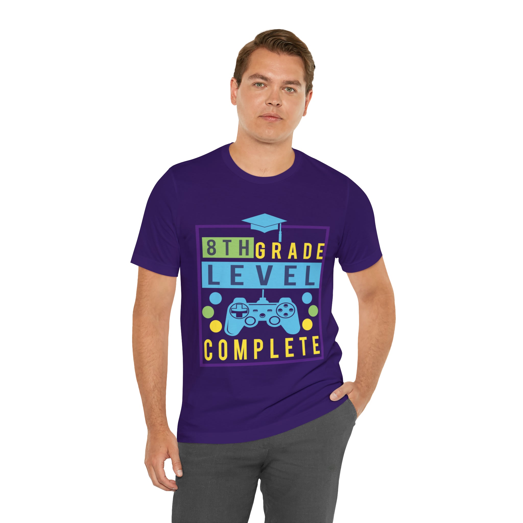 8th Grade Level Complete - Unisex Jersey Short Sleeve Tee