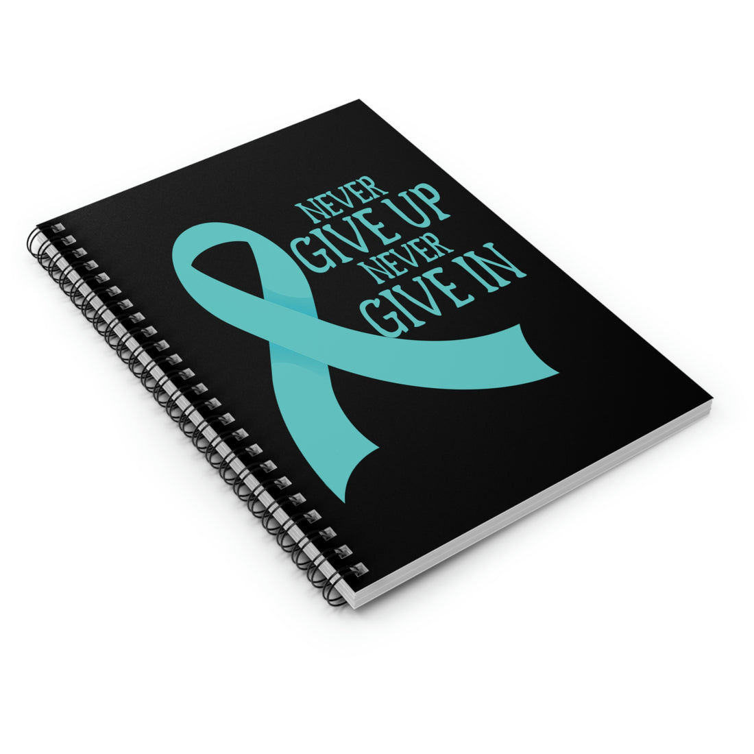 Never Give Up Never Give In - Spiral Notebook - Ruled Line
