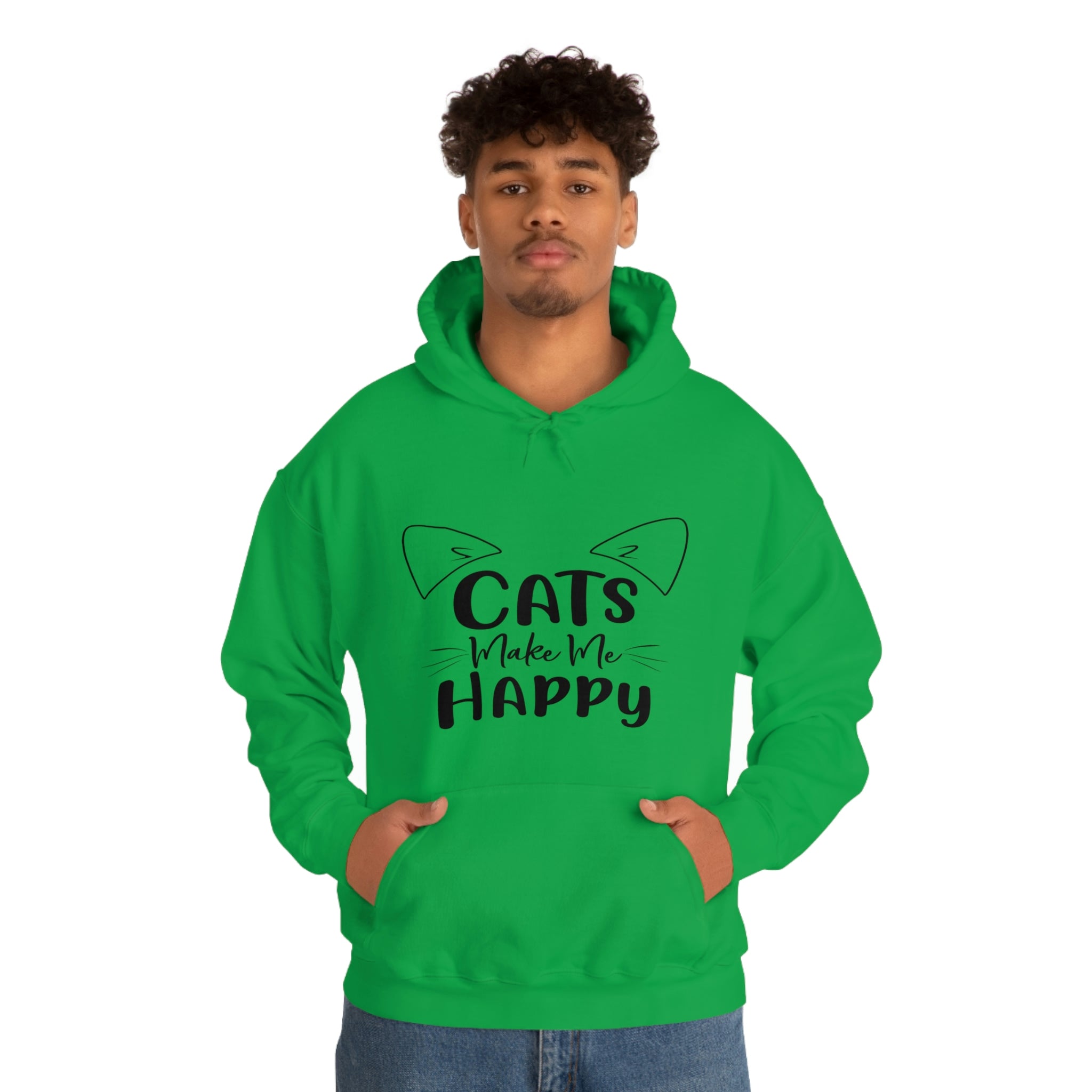 Cats Make Me Happy - Unisex Heavy Blend™ Hooded Sweatshirt