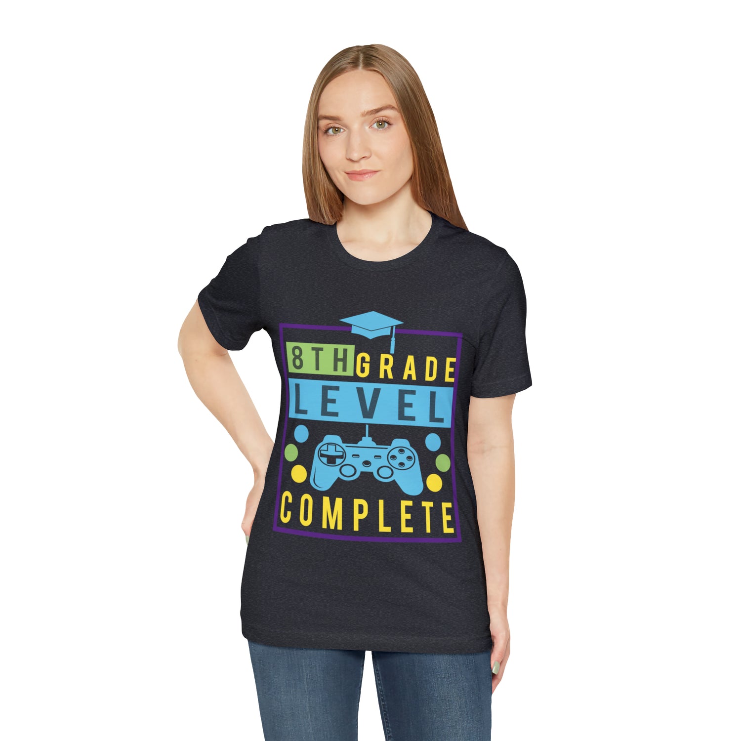 8th Grade Level Complete - Unisex Jersey Short Sleeve Tee