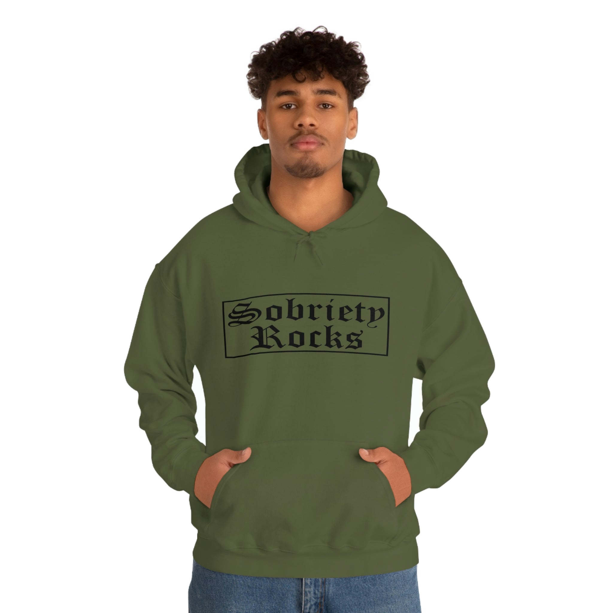 Sobriety Rocks - Unisex Heavy Blend™ Hooded Sweatshirt