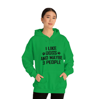 I Like Dogs &amp; Maybe 3 People - Unisex Heavy Blend™ Hooded Sweatshirt