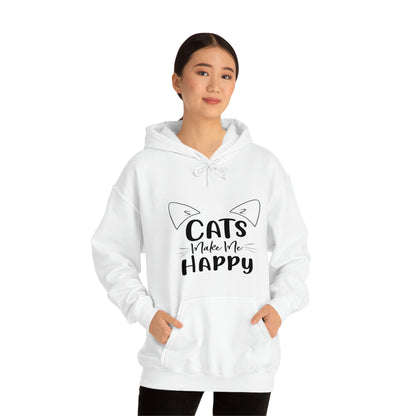 Cats Make Me Happy - Unisex Heavy Blend™ Hooded Sweatshirt