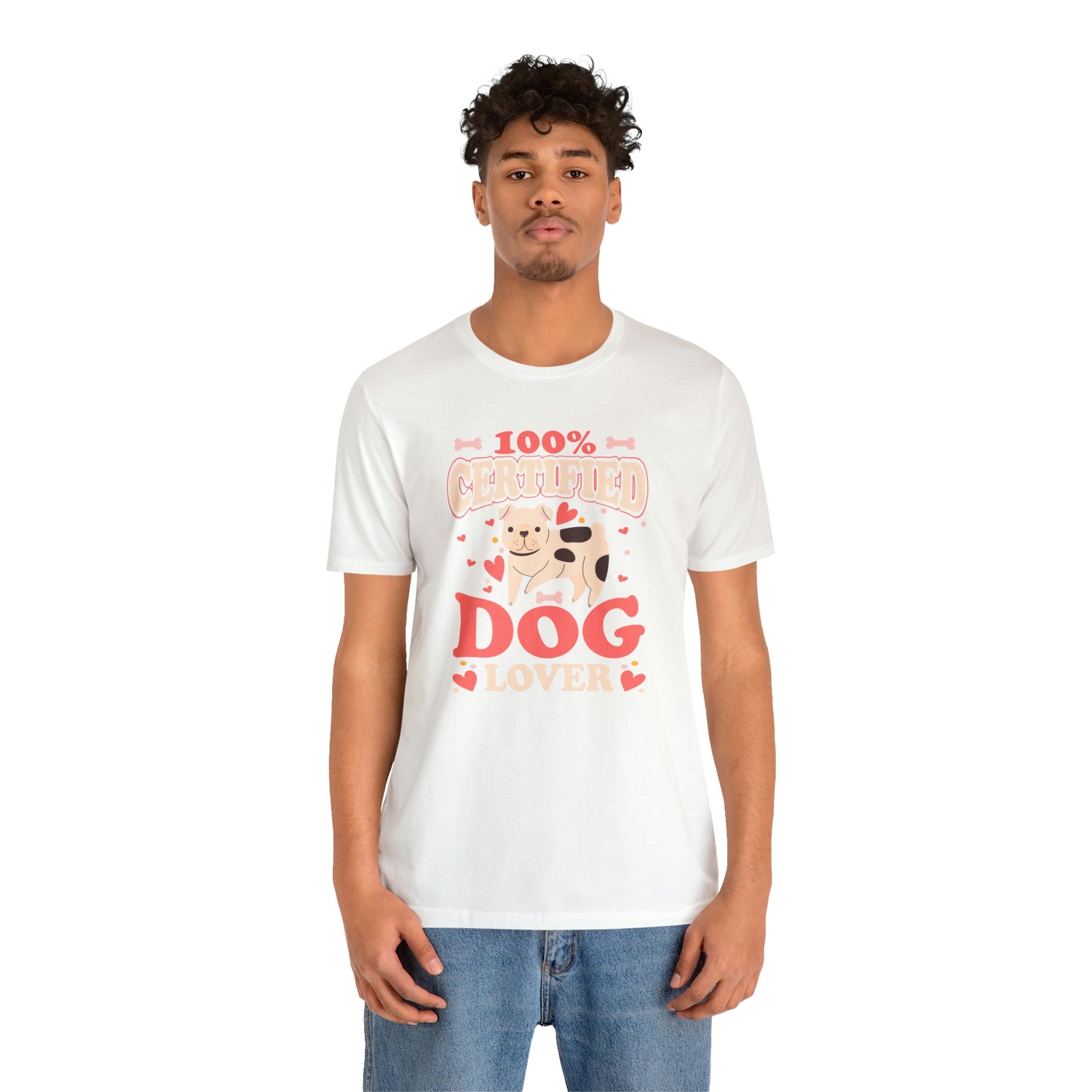 100% Certified Dog Lover - Unisex Jersey Short Sleeve Tee