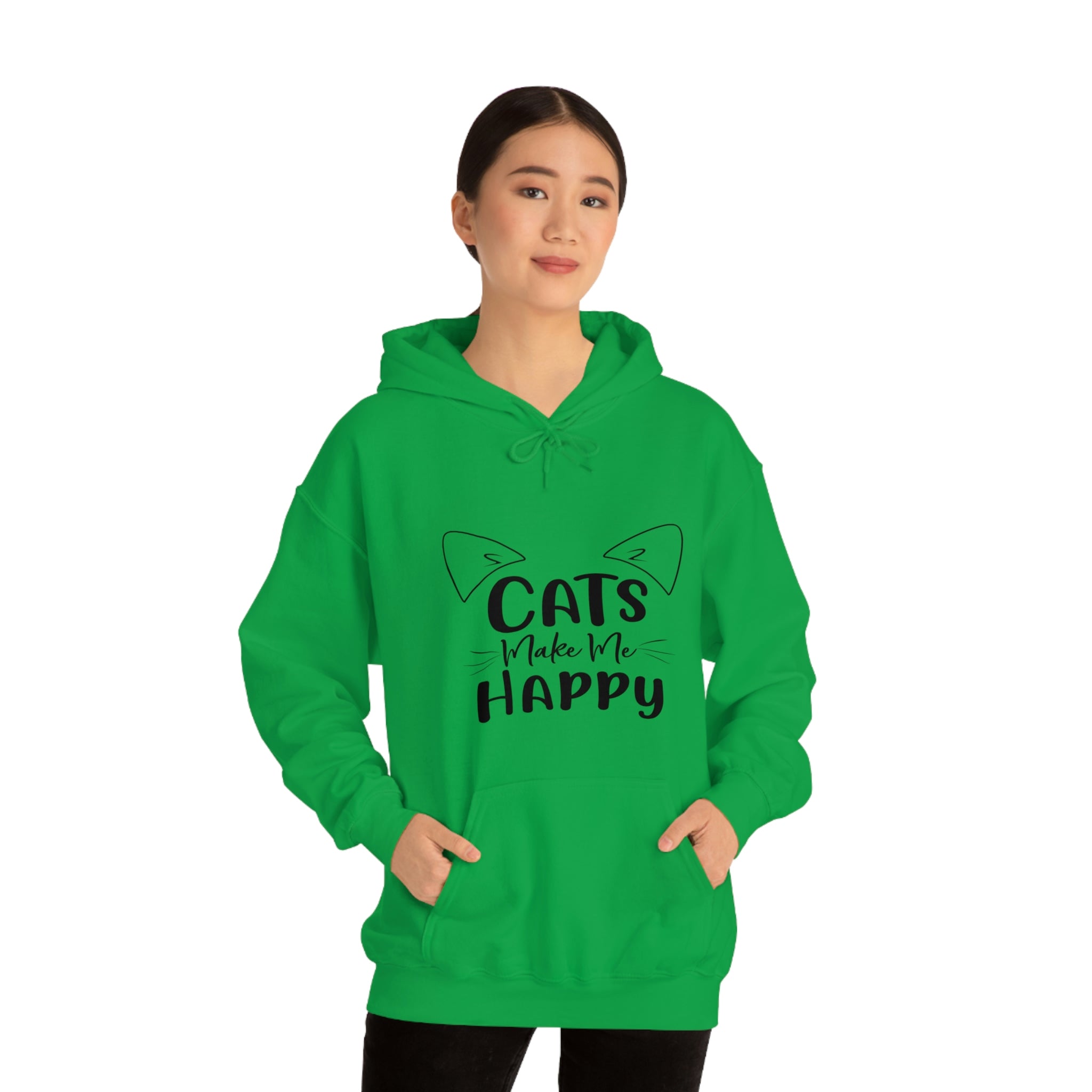 Cats Make Me Happy - Unisex Heavy Blend™ Hooded Sweatshirt