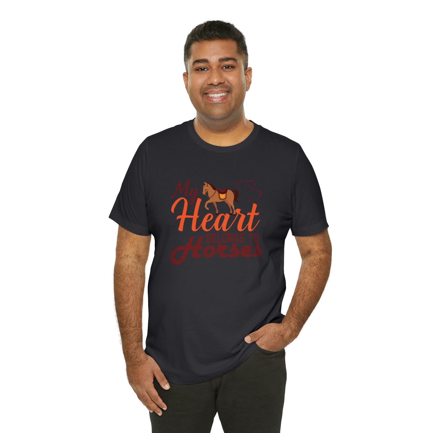 My Heart Belongs To Horses - Unisex Jersey Short Sleeve Tee