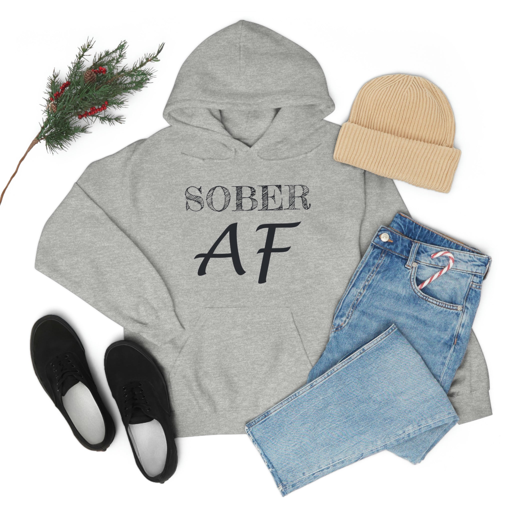 Sober AF - Unisex Heavy Blend™ Hooded Sweatshirt