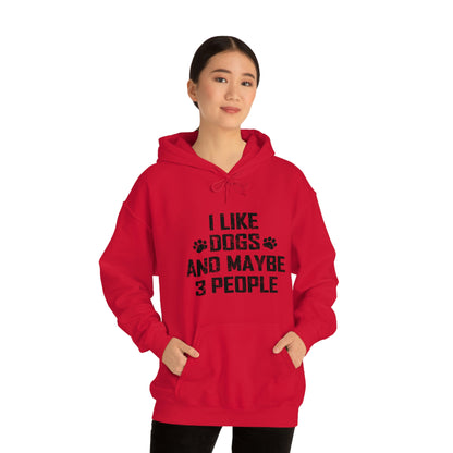 I Like Dogs &amp; Maybe 3 People - Unisex Heavy Blend™ Hooded Sweatshirt