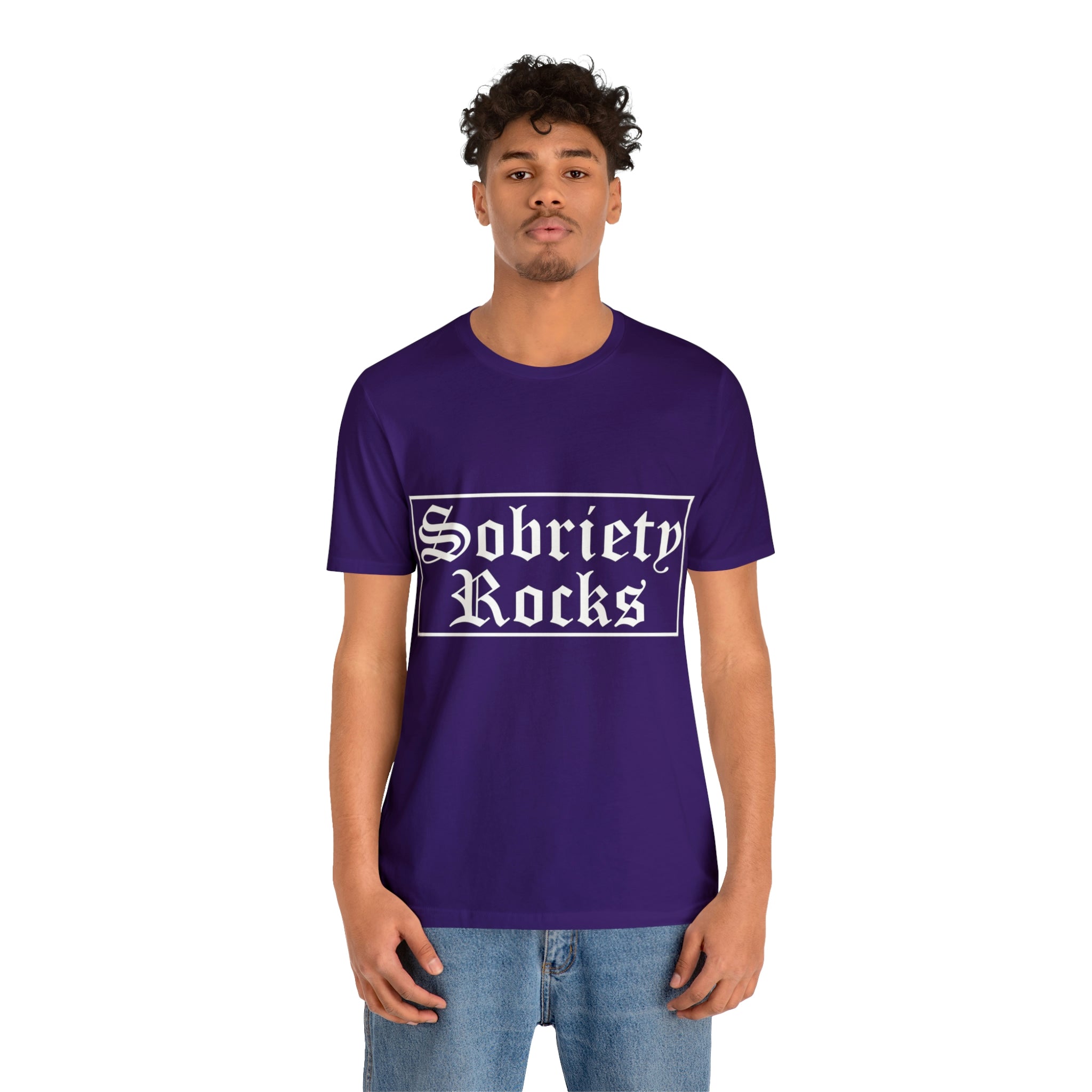 Sobriety Rocks - Unisex Jersey Short Sleeve Tee