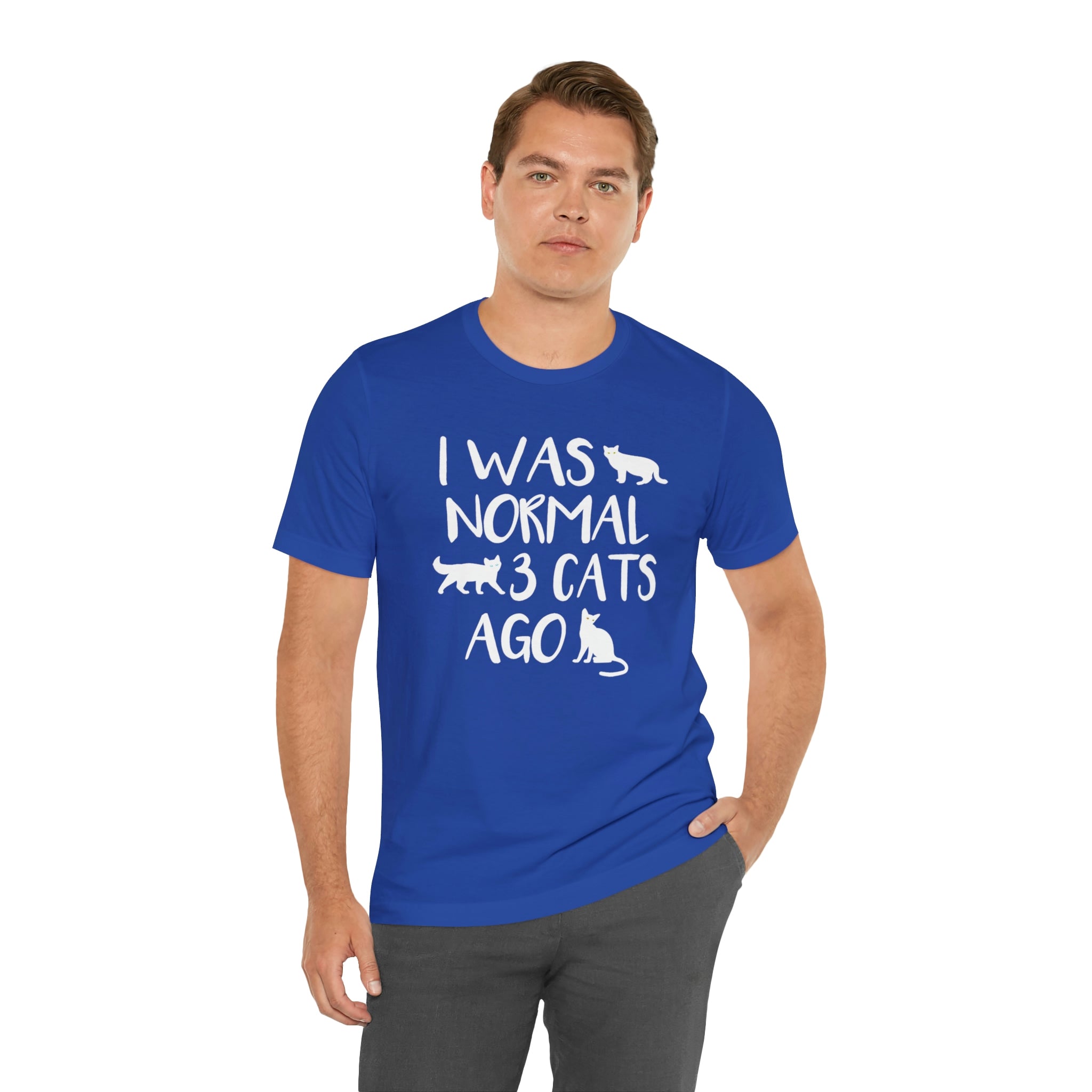 I Was Normal 3 Cats Ago - Unisex Jersey Short Sleeve Tee