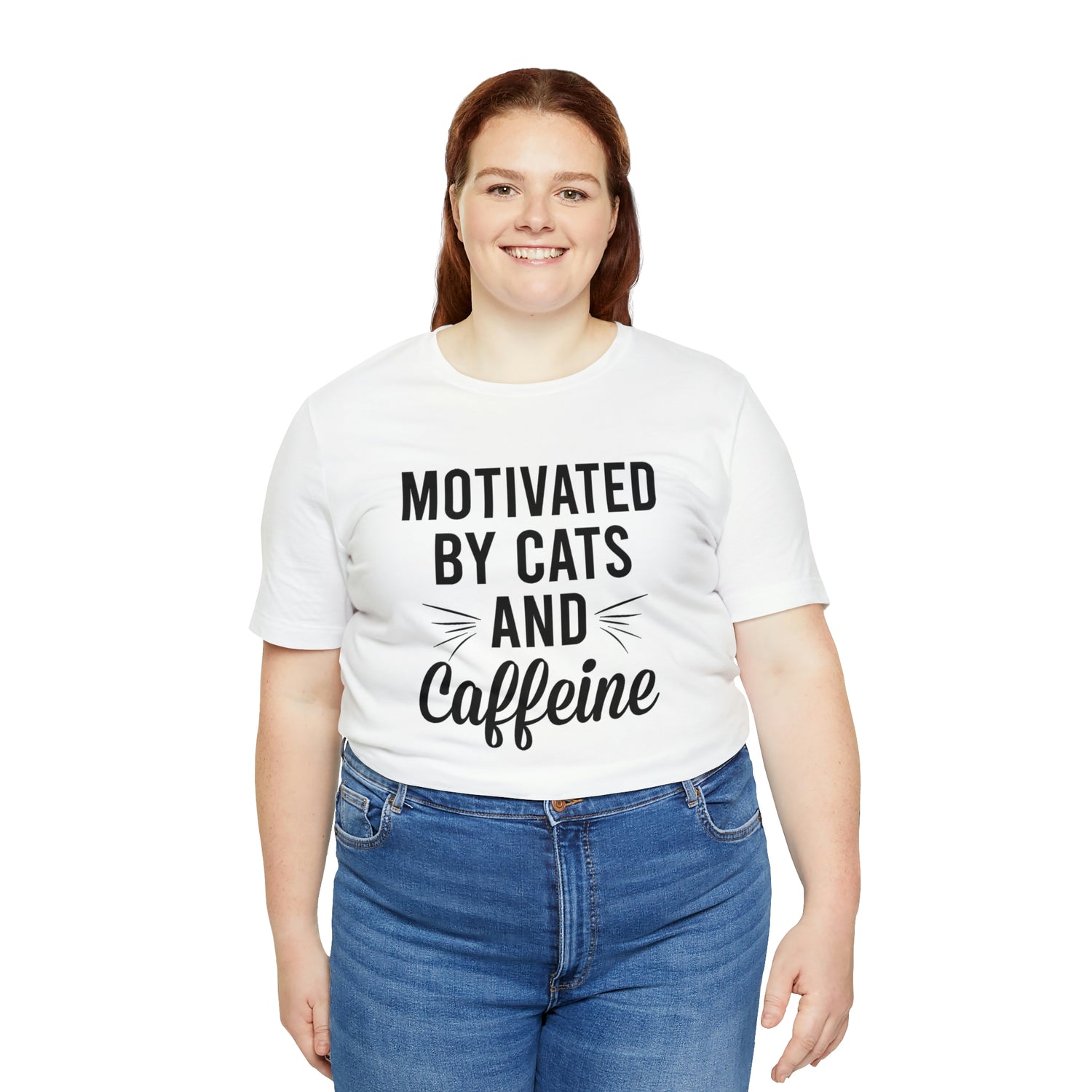 Motivated By Cats &amp; Caffeine - Unisex Jersey Short Sleeve Tee