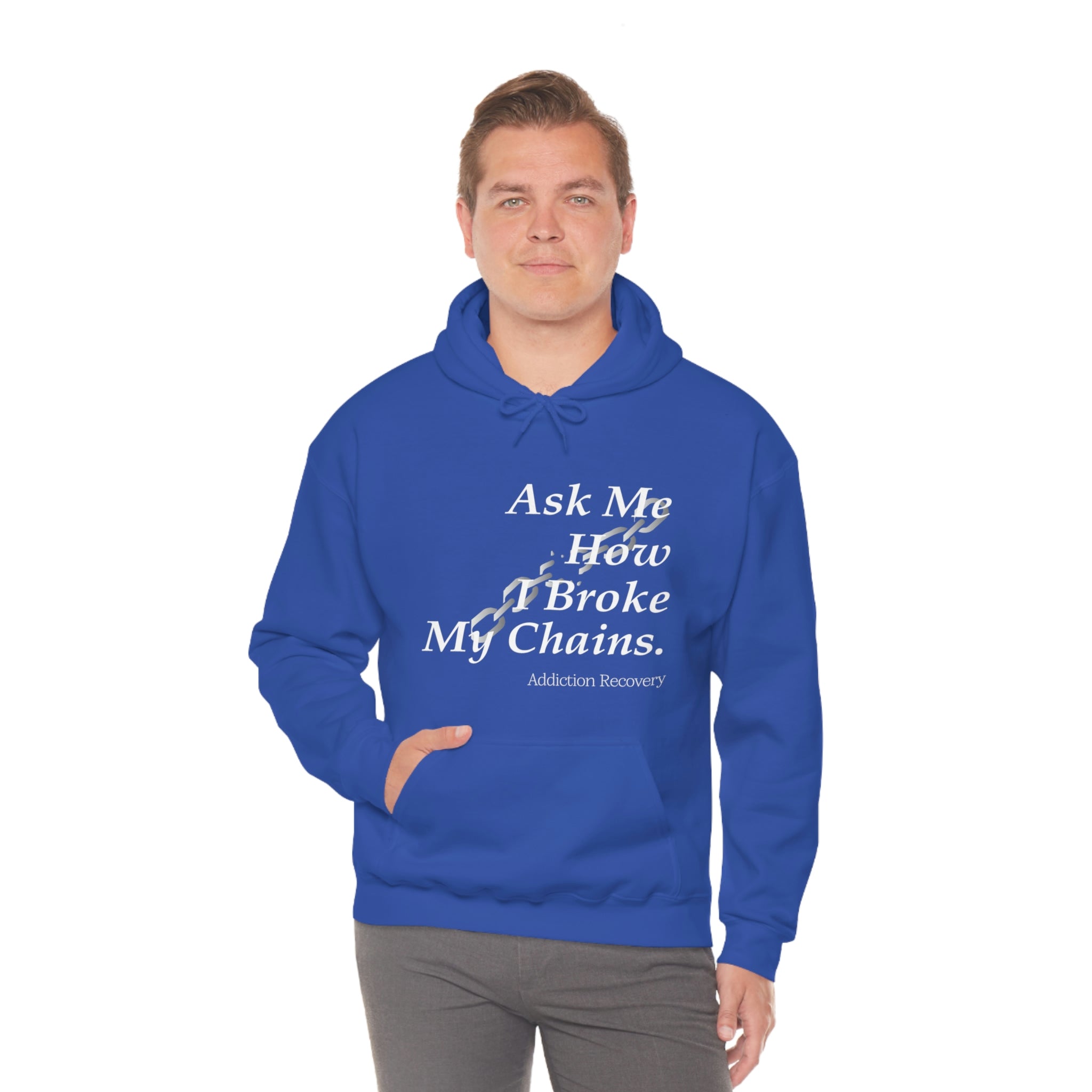 Ask Me How I Broke My Chains - Unisex Heavy Blend™ Hooded Sweatshirt