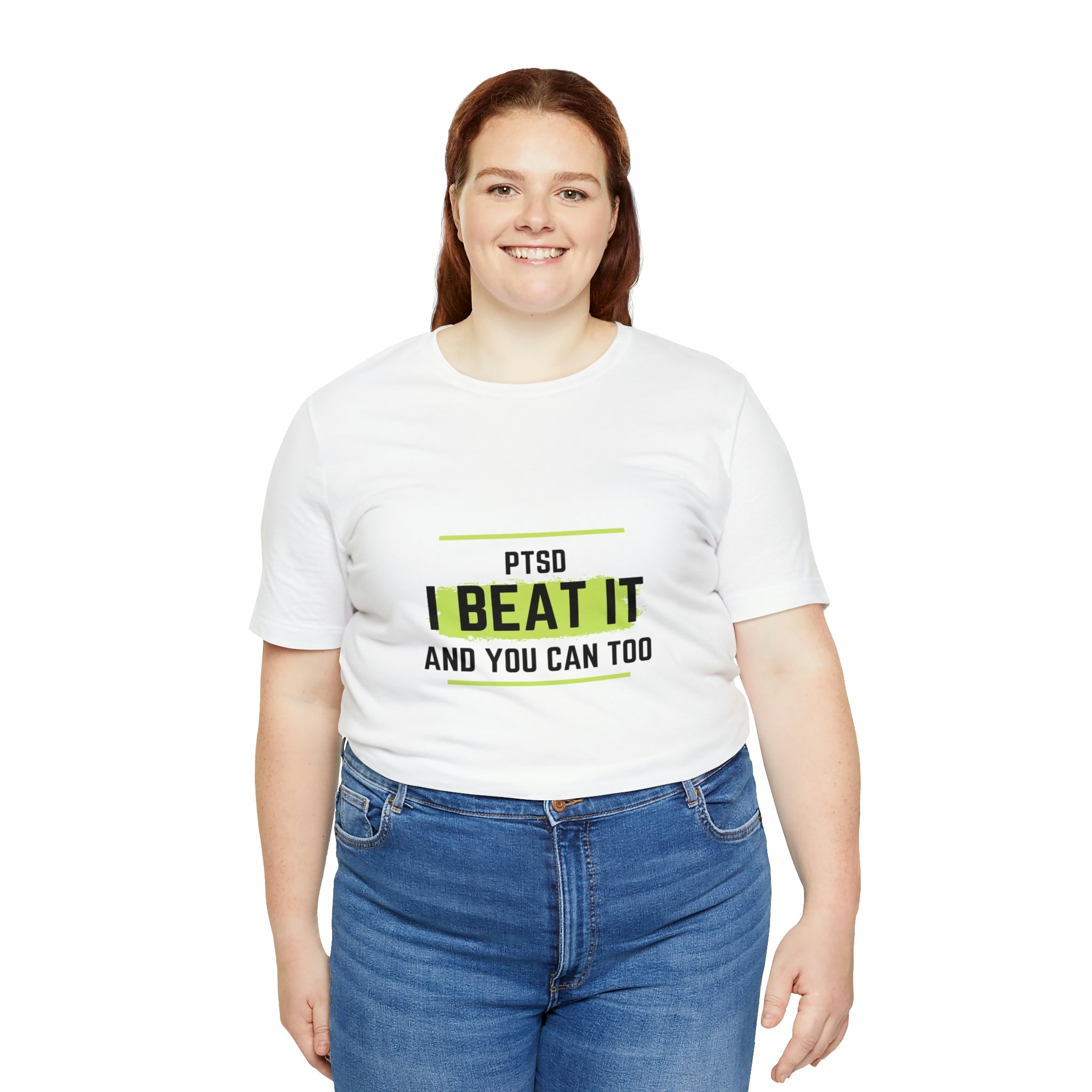 PTSD I Beat It You Can Too - Unisex Jersey Short Sleeve Tee