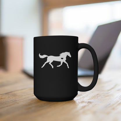 Horse Heart - Large 15oz Black Mug