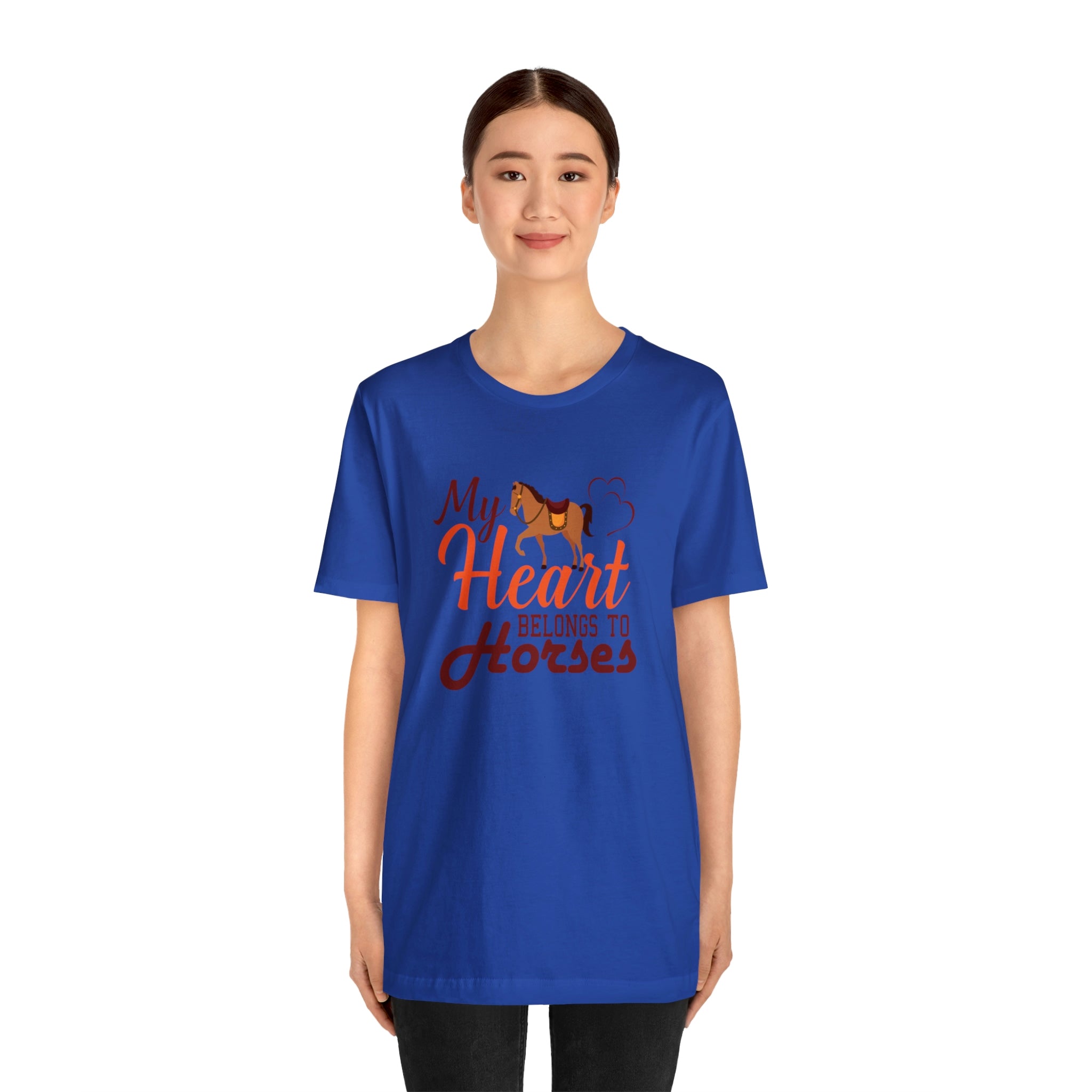 My Heart Belongs To Horses - Unisex Jersey Short Sleeve Tee