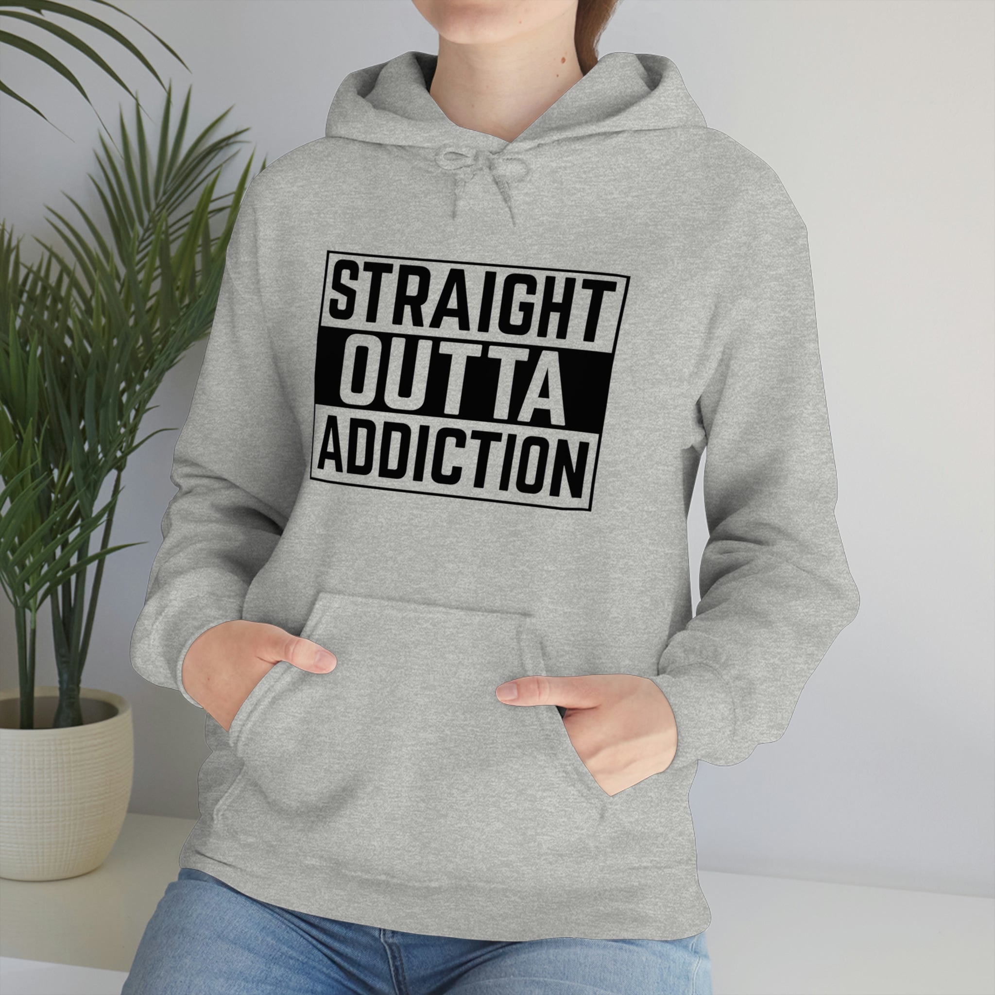 Straight Outta Addiction - Unisex Heavy Blend™ Hooded Sweatshirt