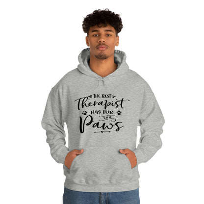 The Best Therapist Has Fur &amp; Paws - Unisex Heavy Blend™ Hooded Sweatshirt