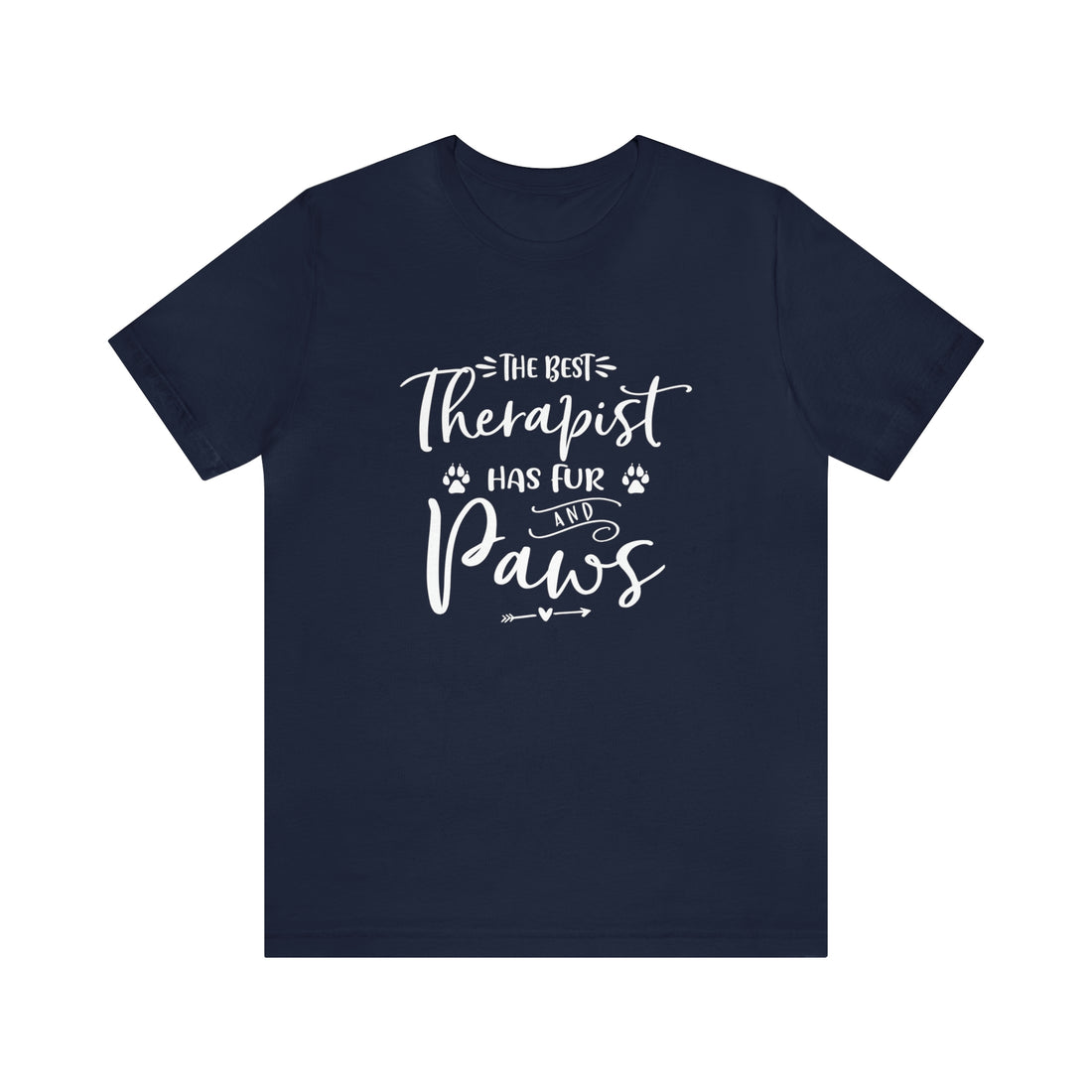 The Best Therapist Has Fur & Paws - Unisex Jersey Short Sleeve Tee