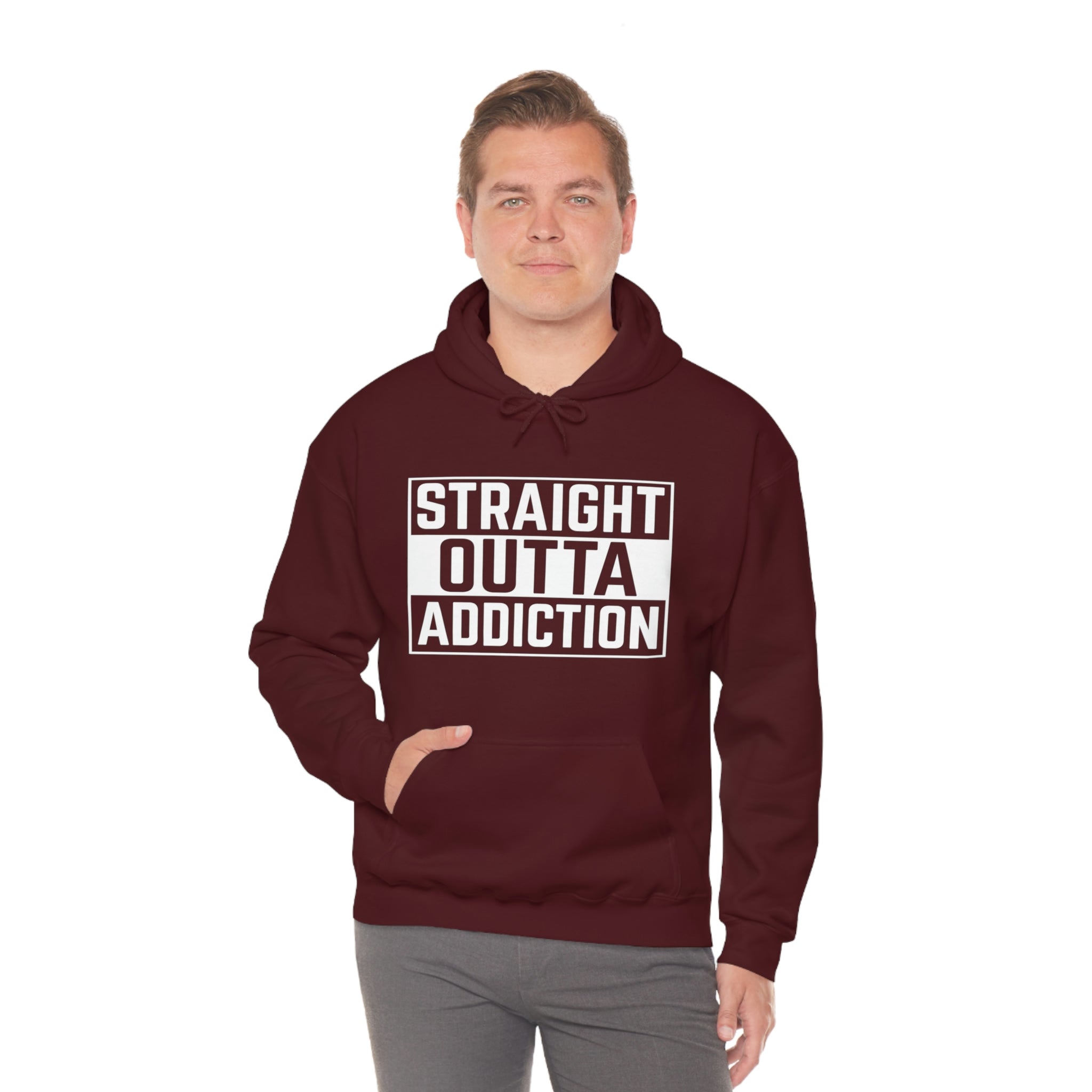 Straight Outta Addiction - Unisex Heavy Blend™ Hooded Sweatshirt