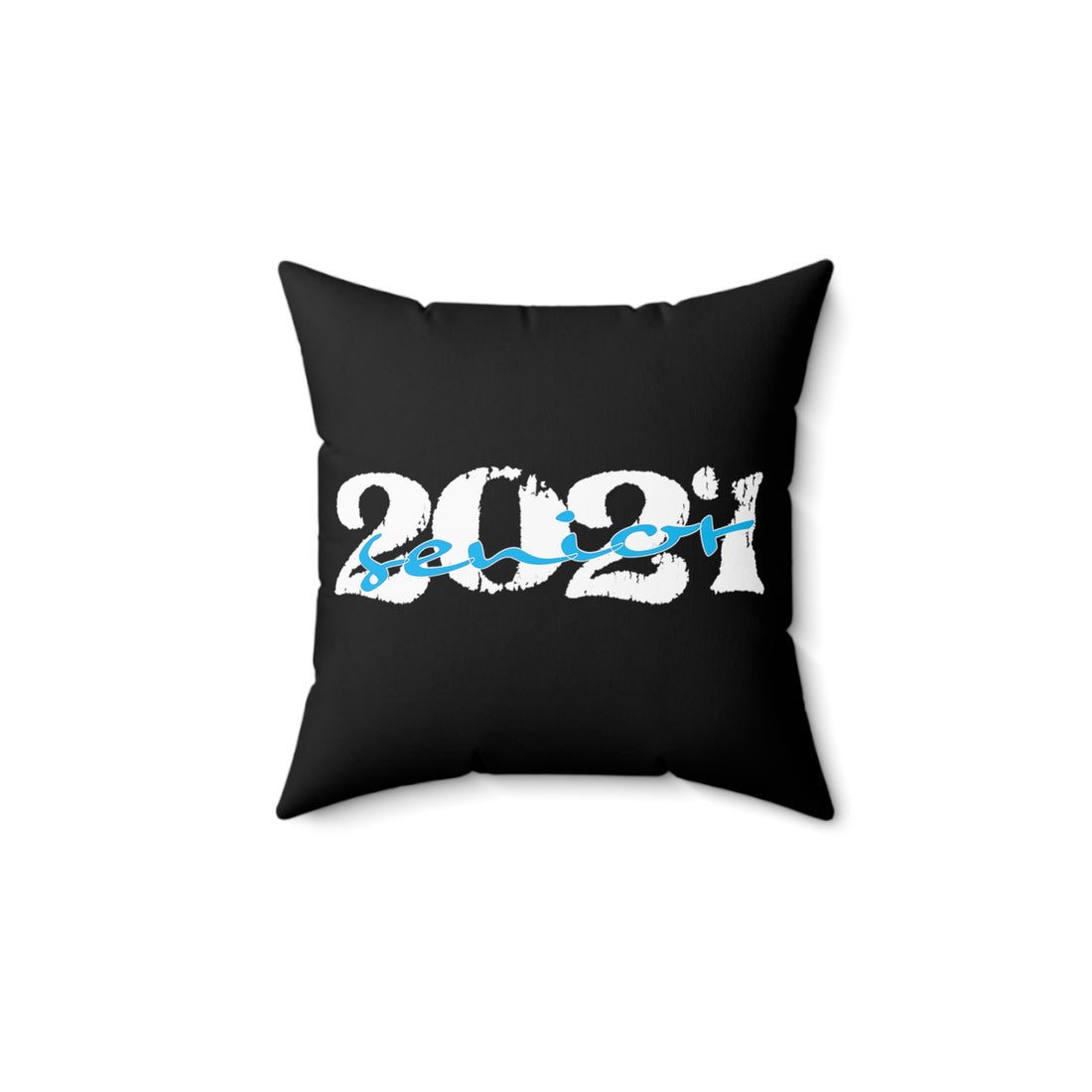 Senior With Class Year Customizable - Black Pillow