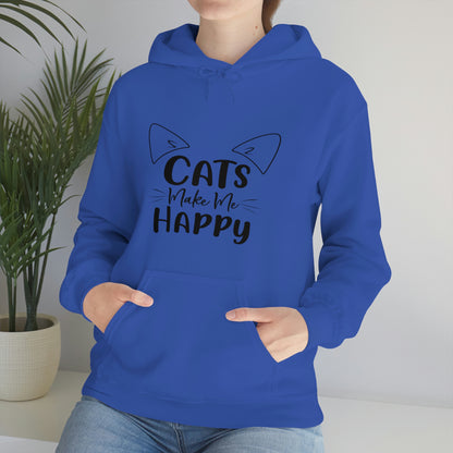 Cats Make Me Happy - Unisex Heavy Blend™ Hooded Sweatshirt