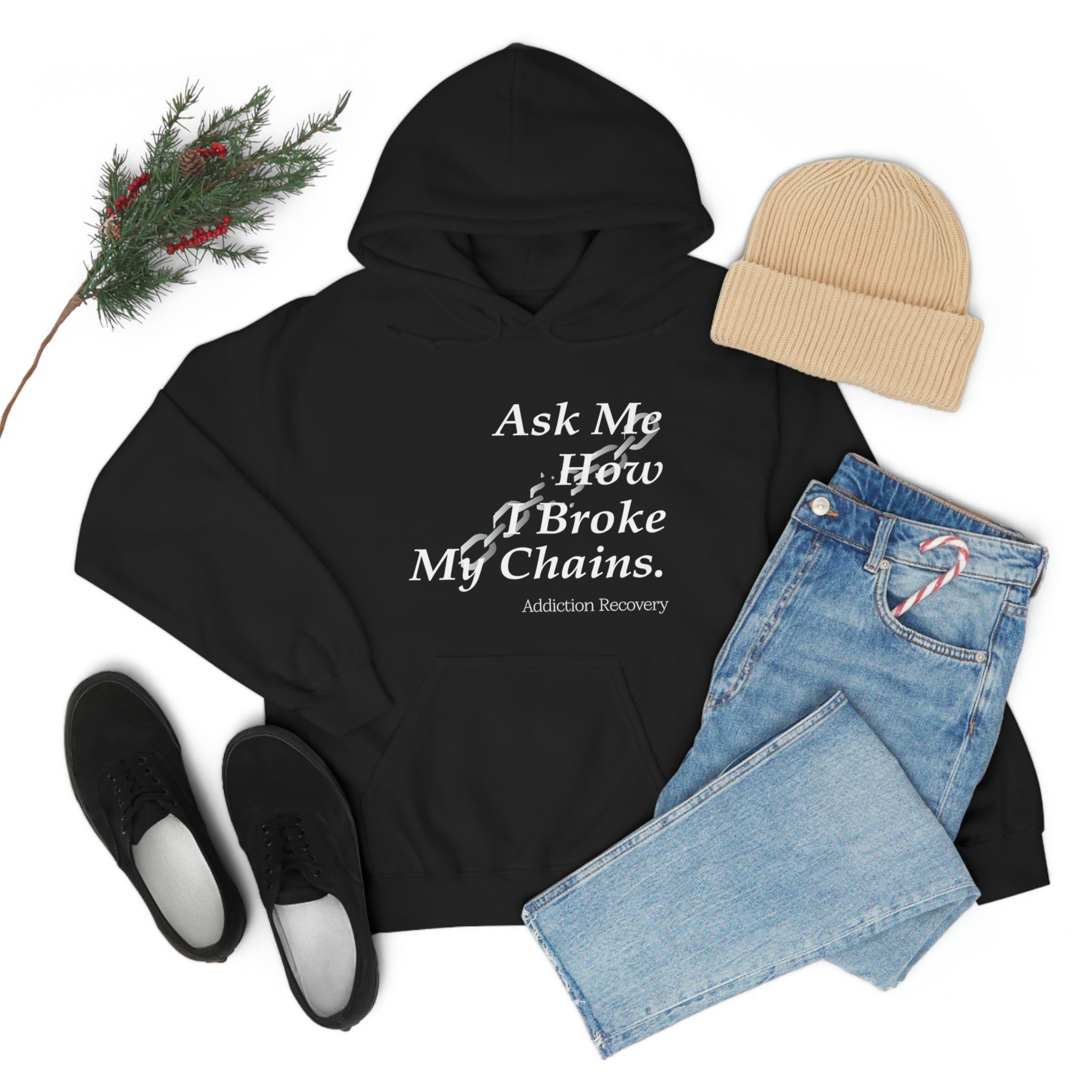 Ask Me How I Broke My Chains - Unisex Heavy Blend™ Hooded Sweatshirt