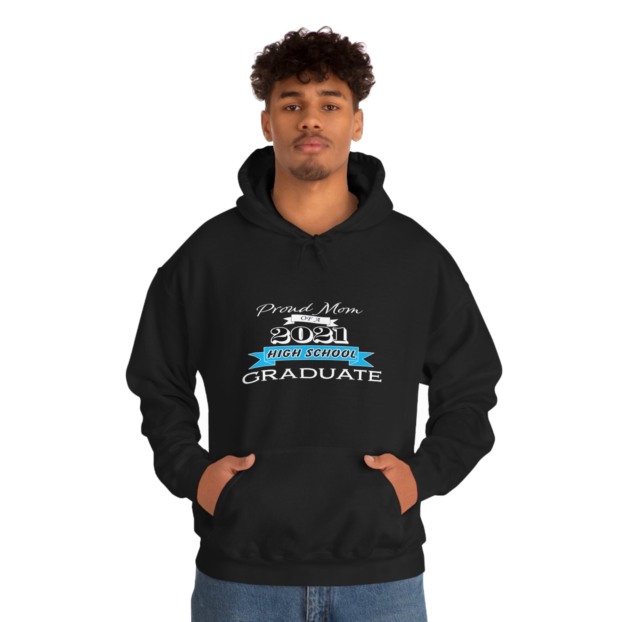 Proud Mom of a High School Graduate! Class Year Customizable - Unisex Heavy Blend™ Hooded Sweatshirt