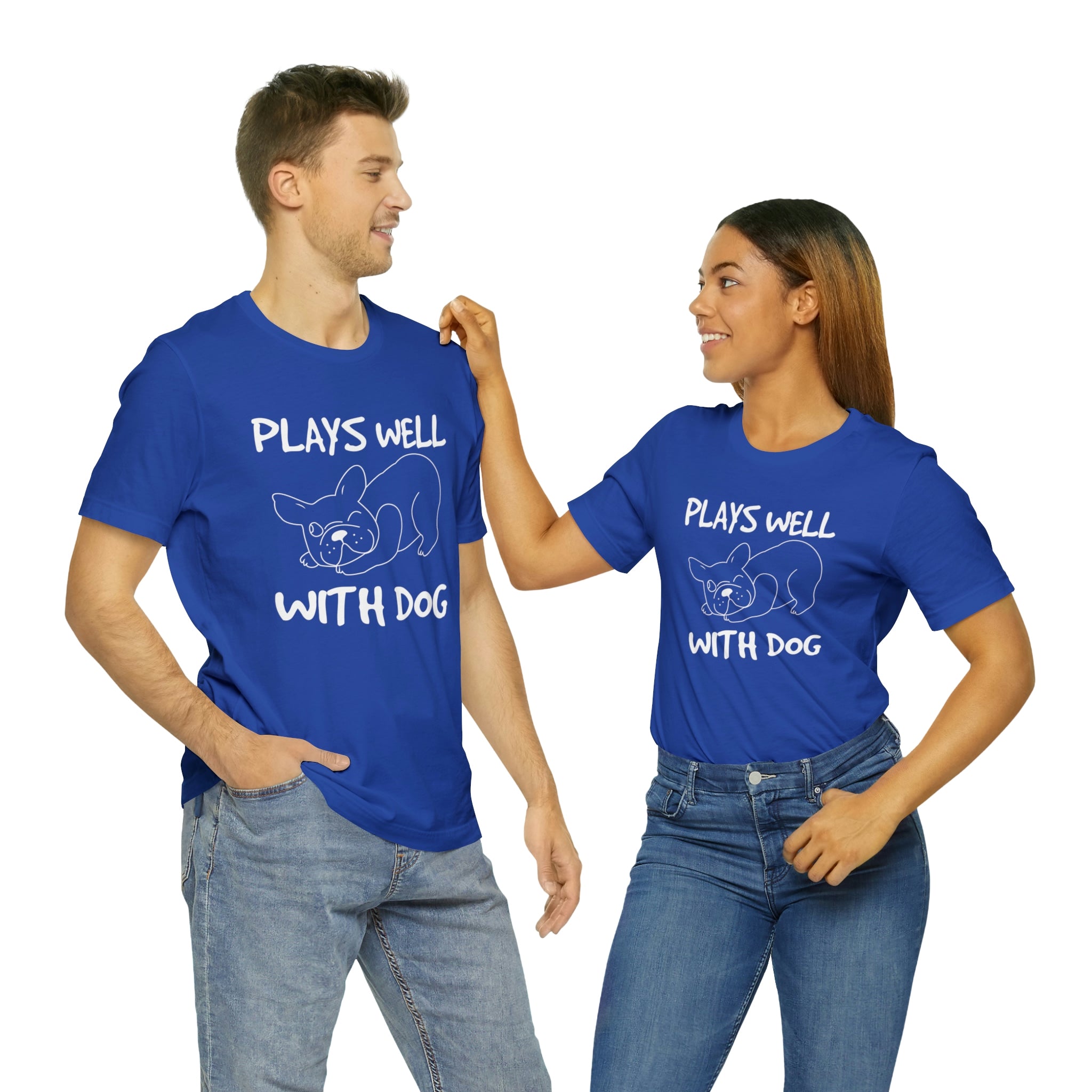 Plays Well With Dog - Unisex Jersey Short Sleeve Tee