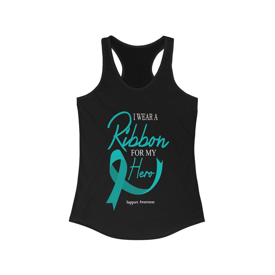 I Wear A Ribbon For My Hero - Racerback Tank Top